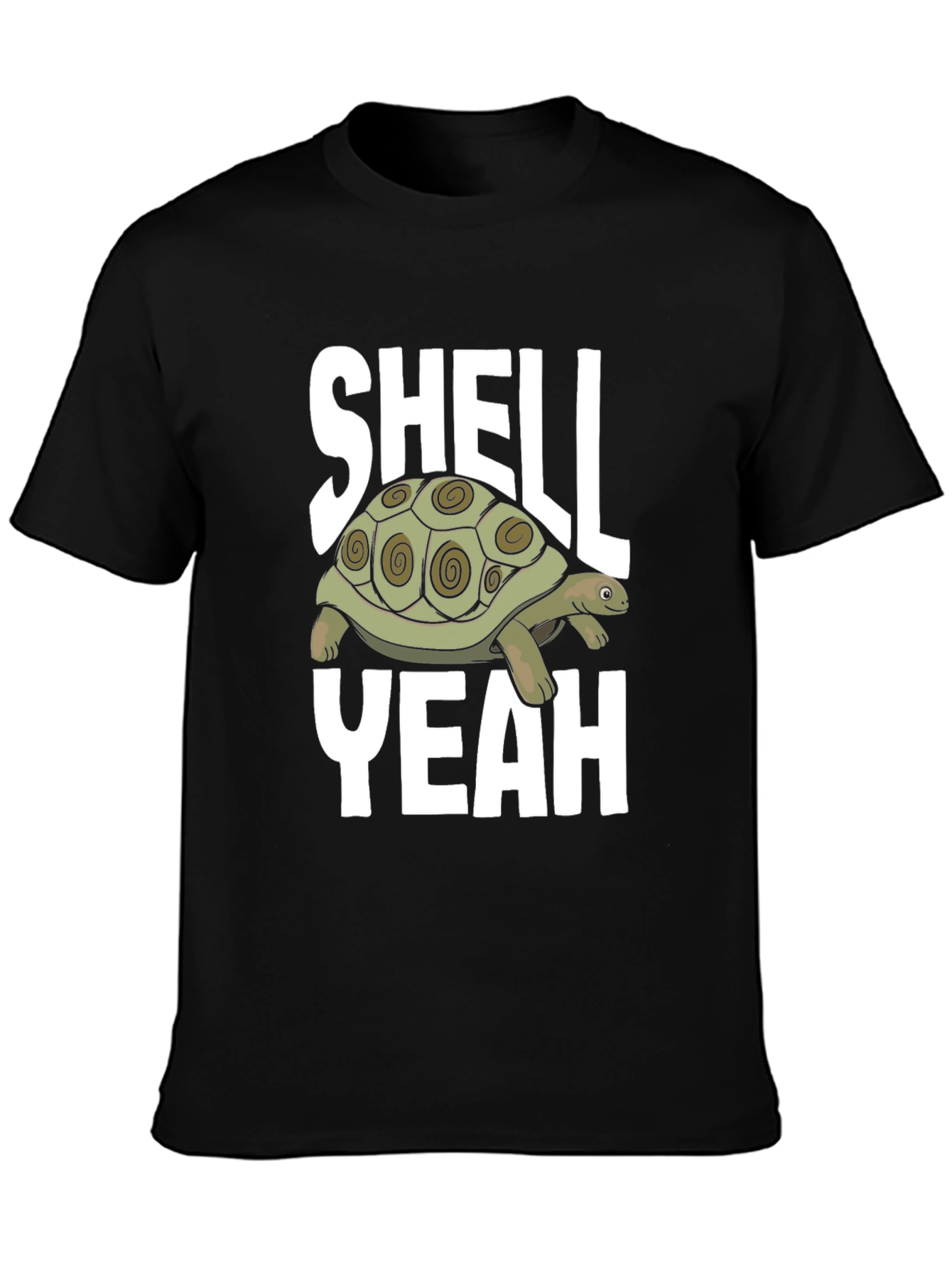 Black Shell Yeah Turtle Graphic T-Shirt view 3