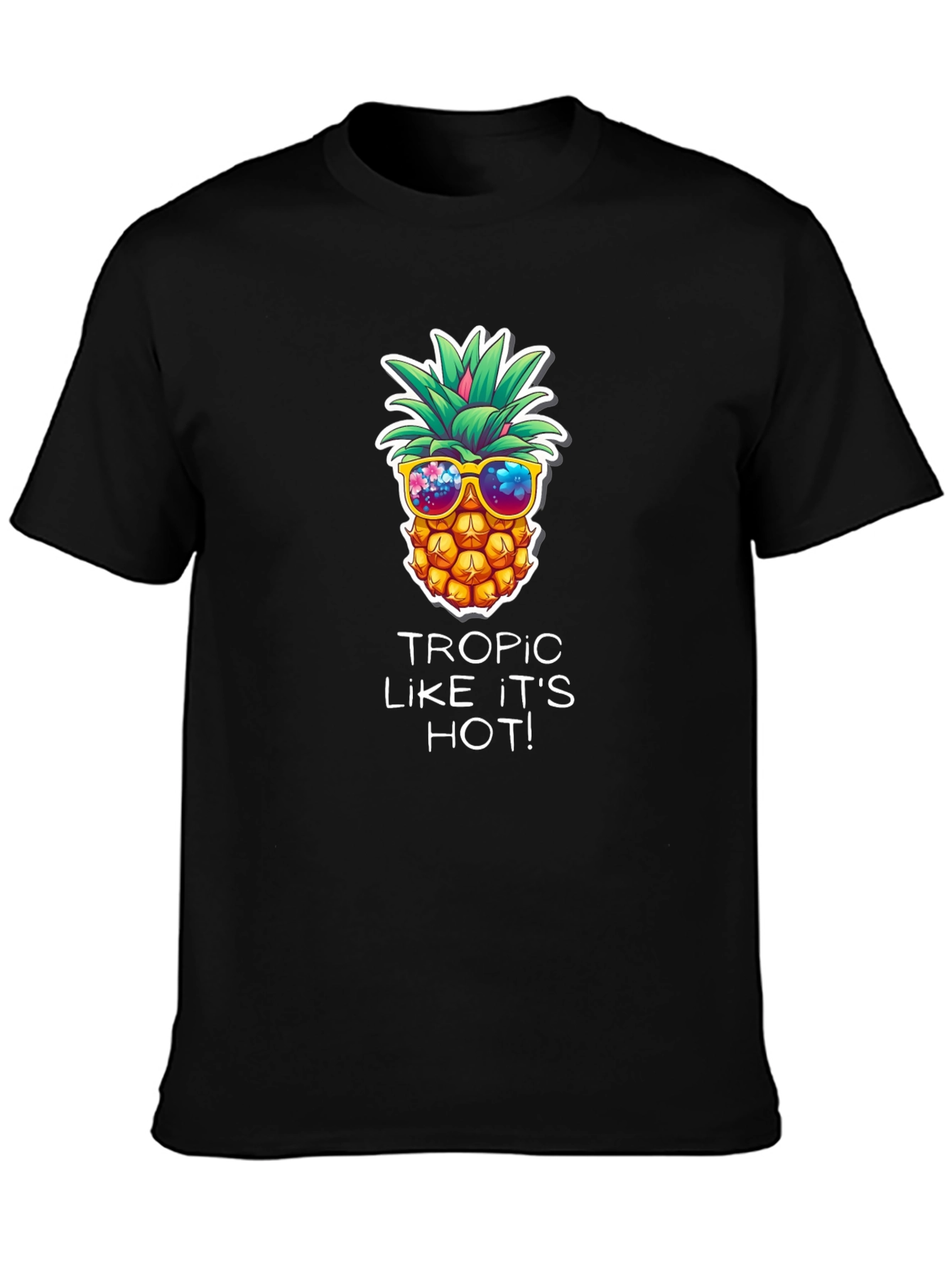 Cool Pineapple Graphic T-Shirt - Tropic Like It's Hot - 3