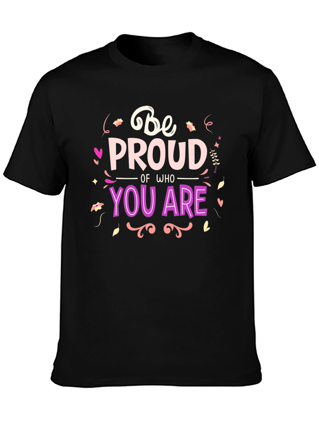 Black Be Proud Graphic Tee - Black T-Shirt view 3