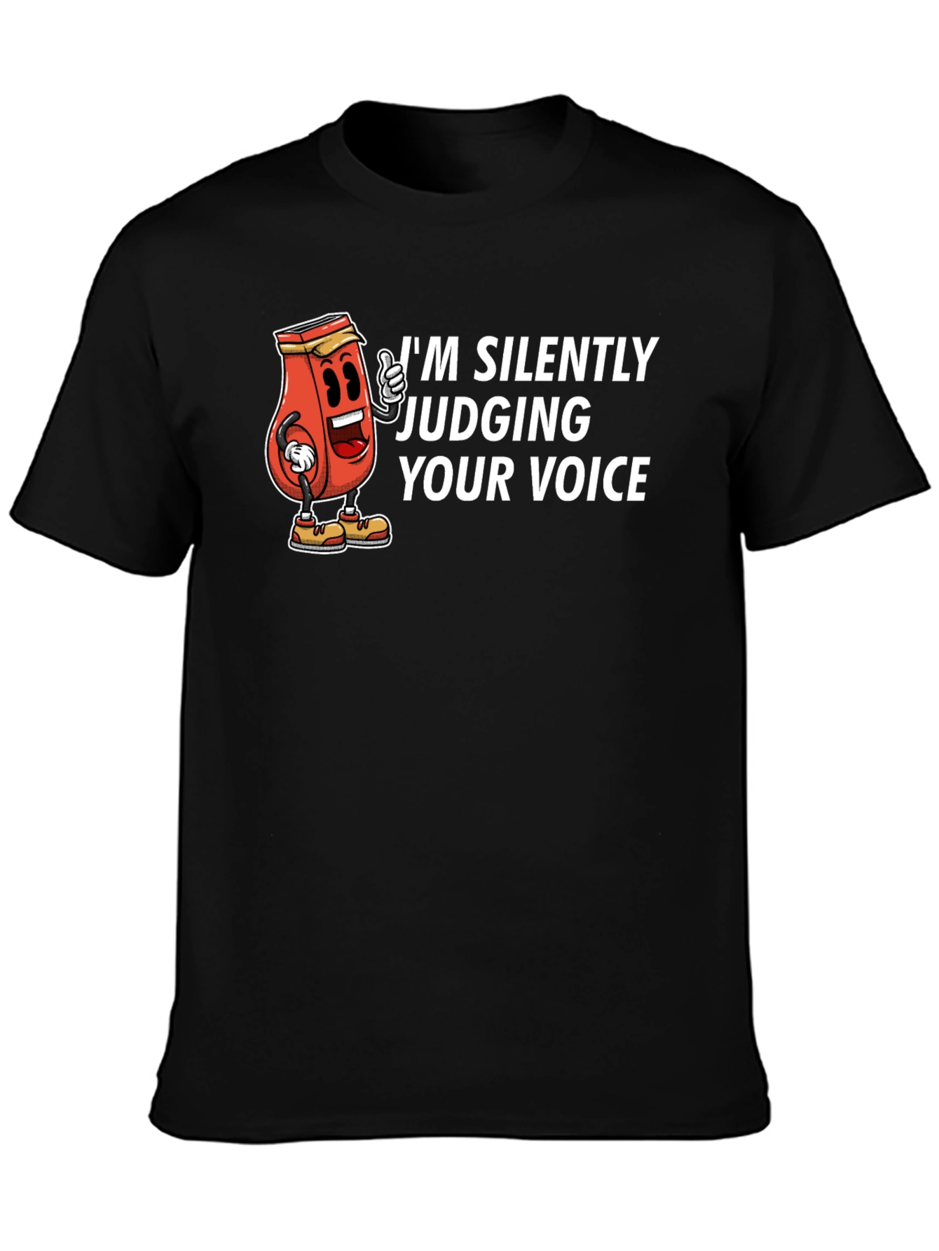 Black Silently Judging You T-Shirt view 3