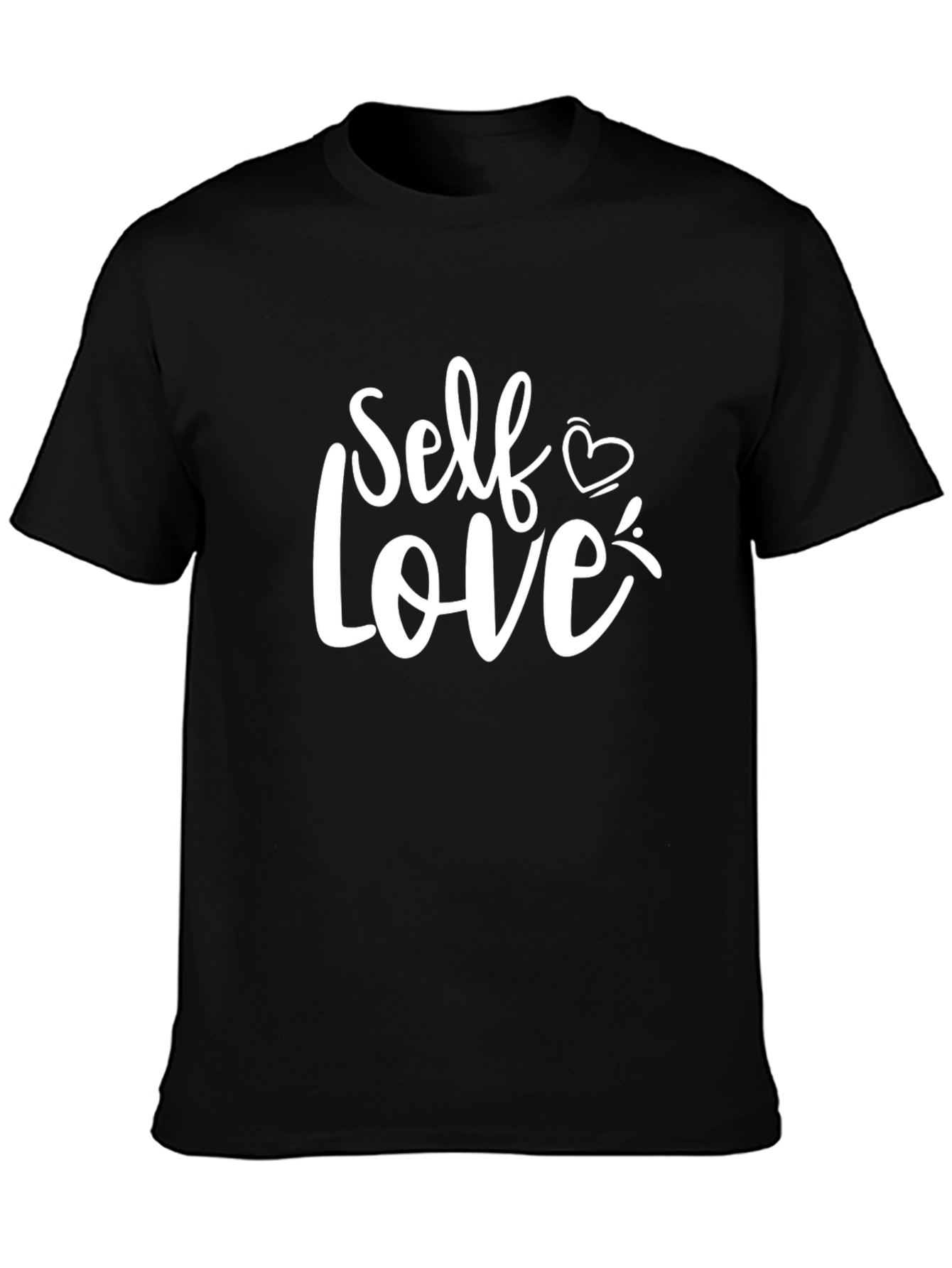 Black Self Love T-Shirt - Black Cotton Blend view 3
