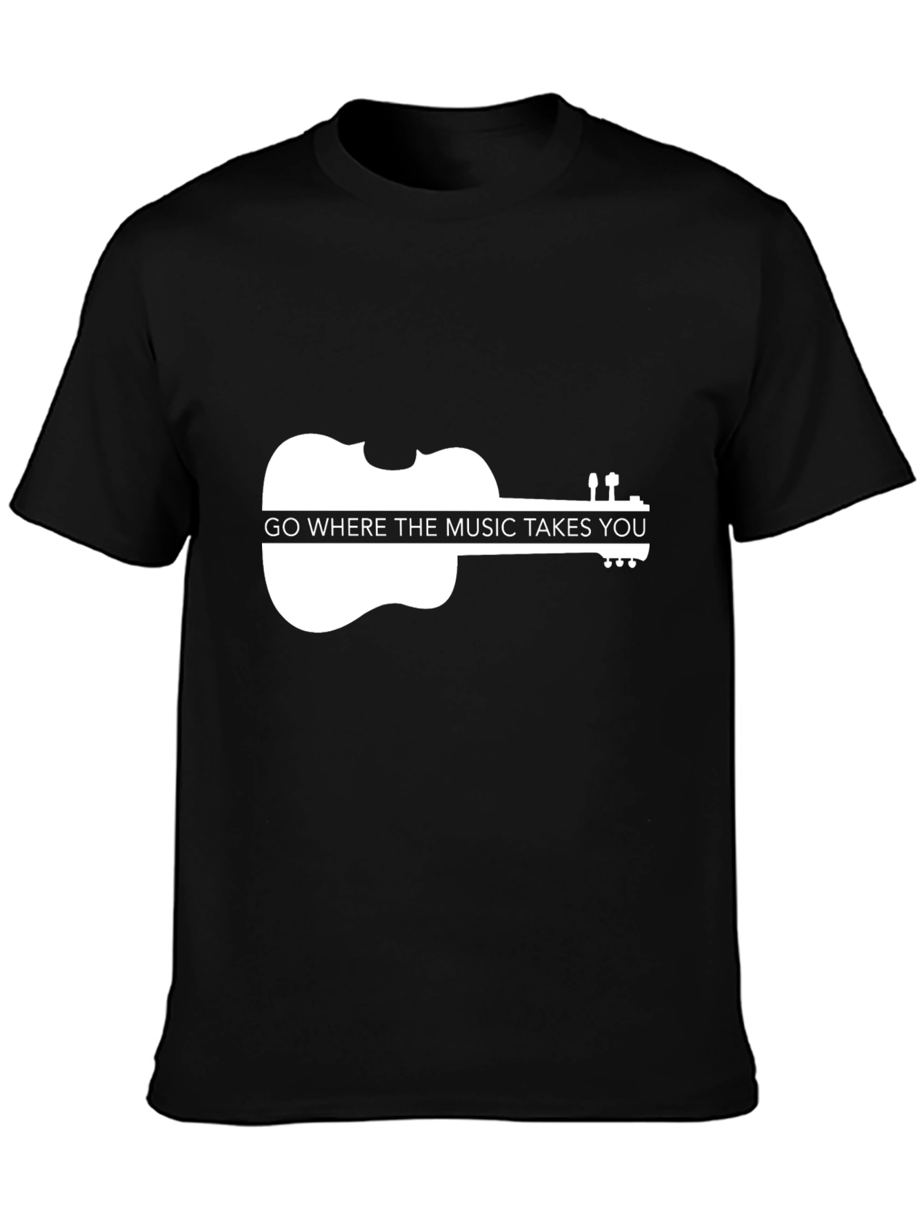Black Music Takes You Violin Graphic Tee view 3