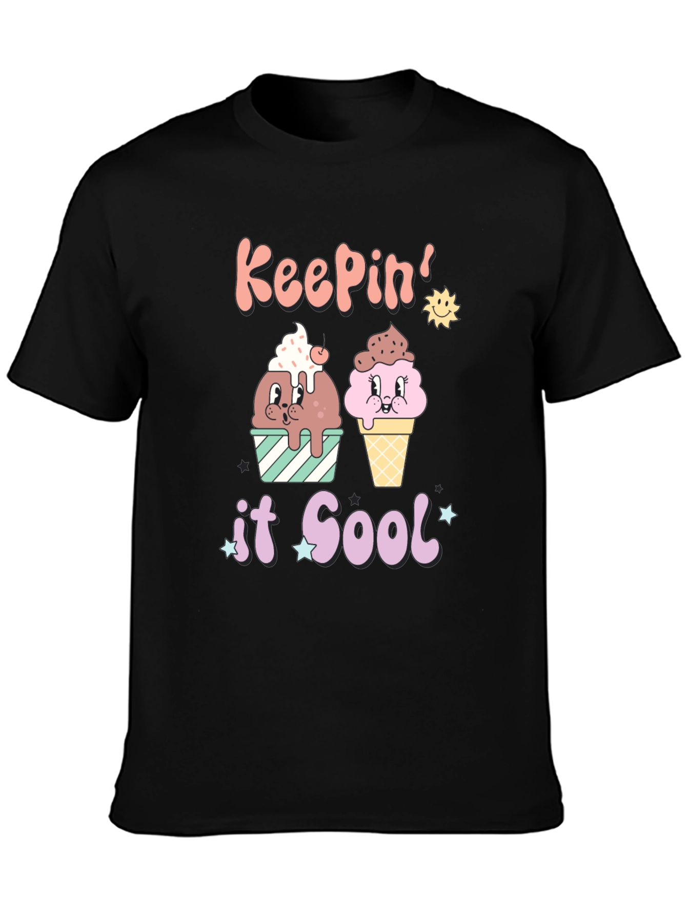 Black Keepin' It Cool Graphic Tee view 3