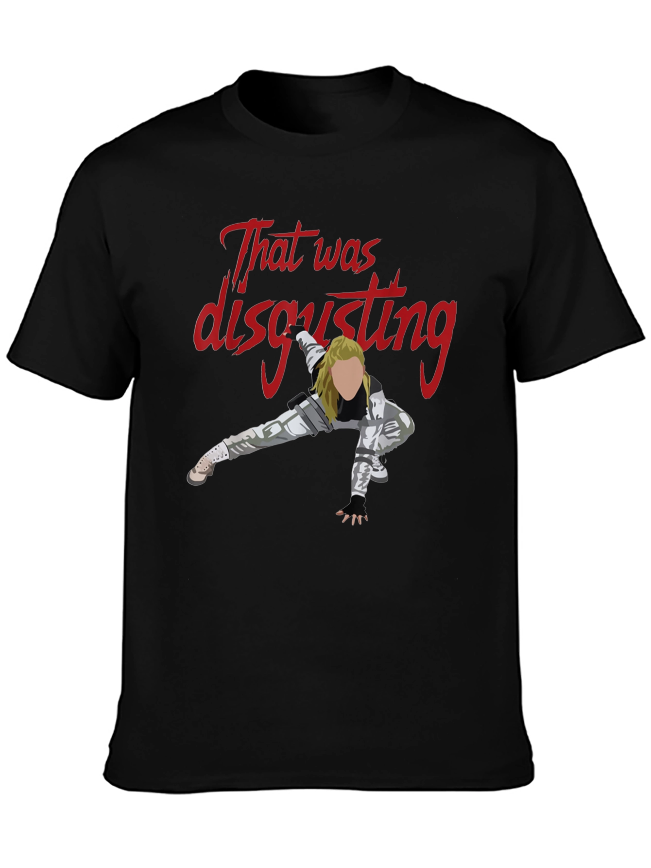 That Was Disgusting Black Graphic Tee - 3