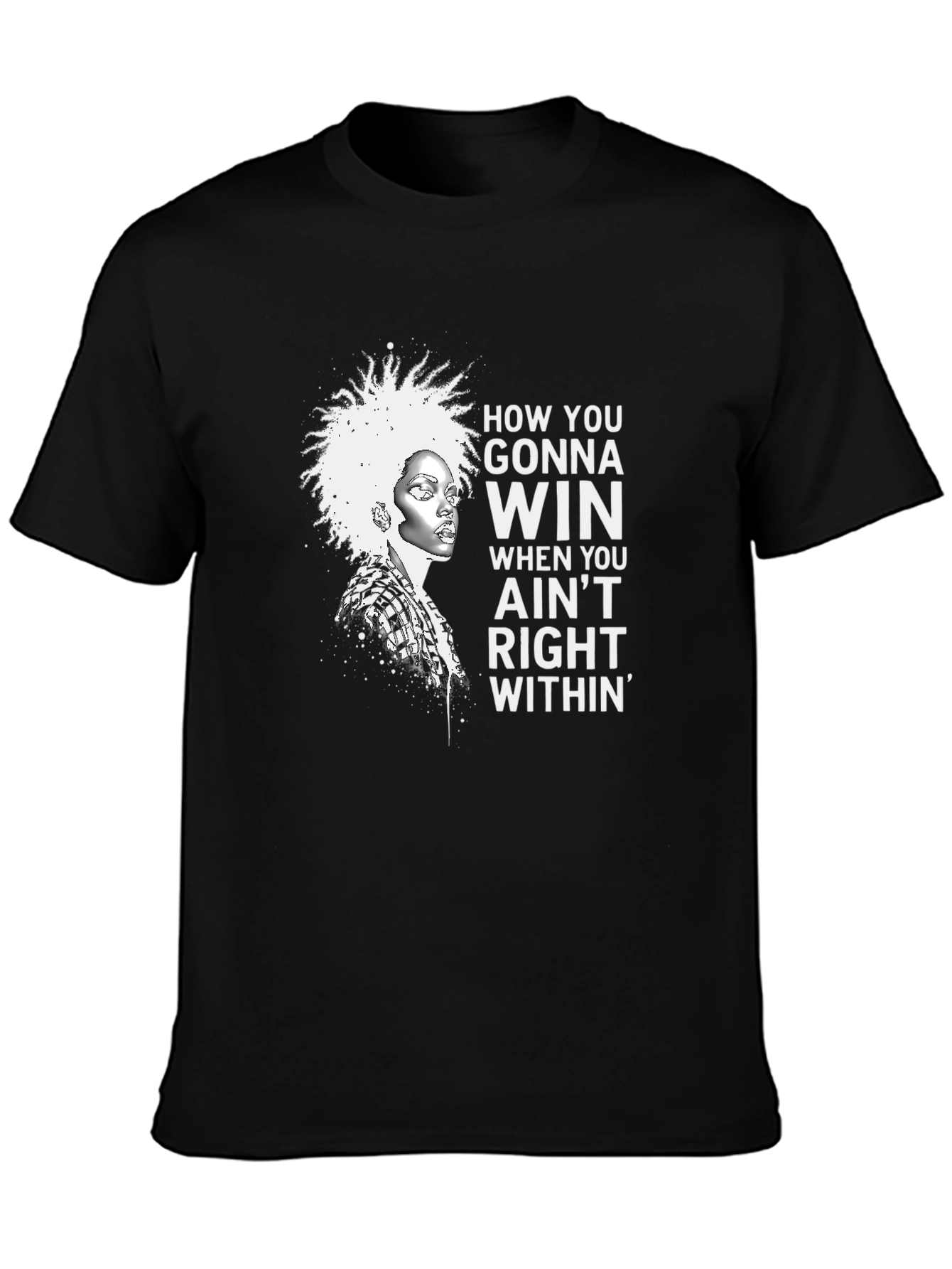 Black Inspirational T-Shirt - Lauryn Hill Quote view 3