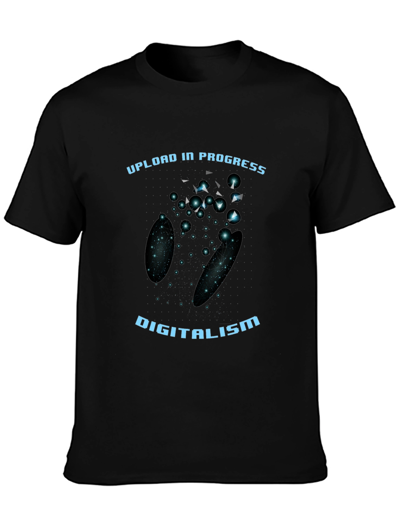 Black Digitalism Upload Black Graphic Tee view 3
