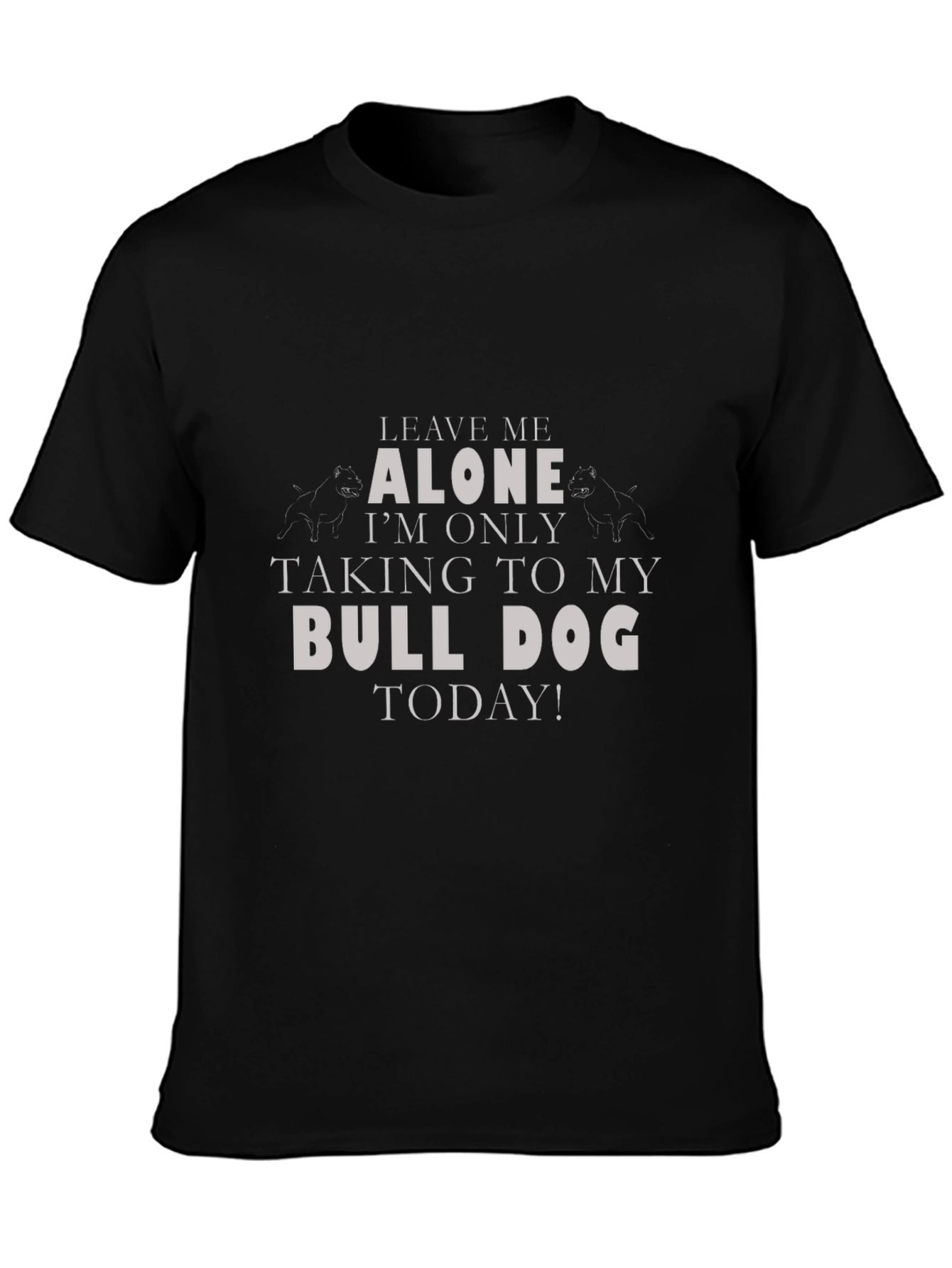 Black Bulldog Lover Graphic T-Shirt view 3