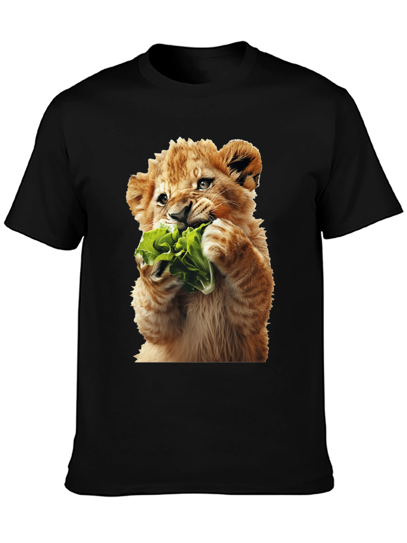 Black Lion Cub Lettuce Graphic Tee view 3