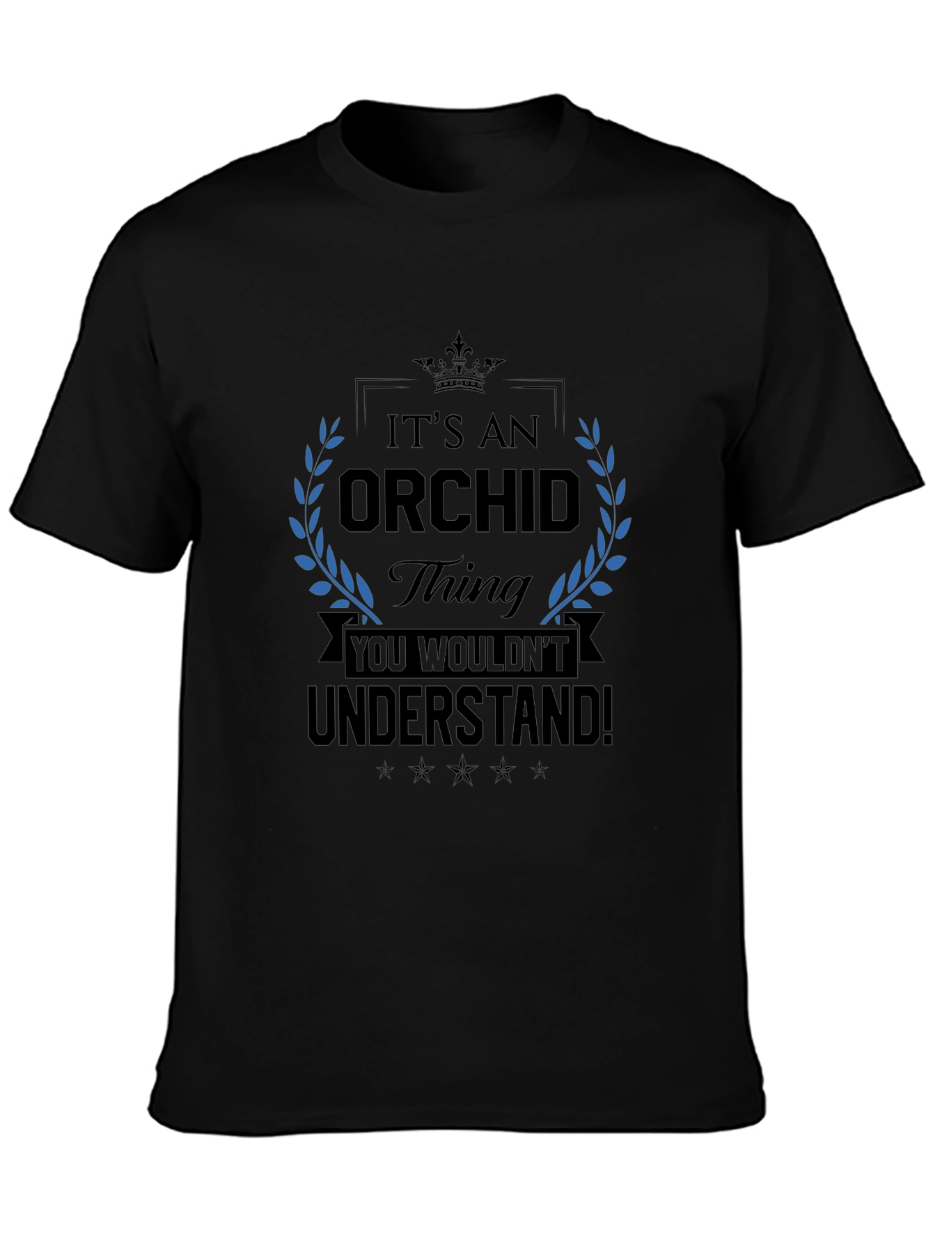 Black It's An Orchid Thing T-Shirt view 3
