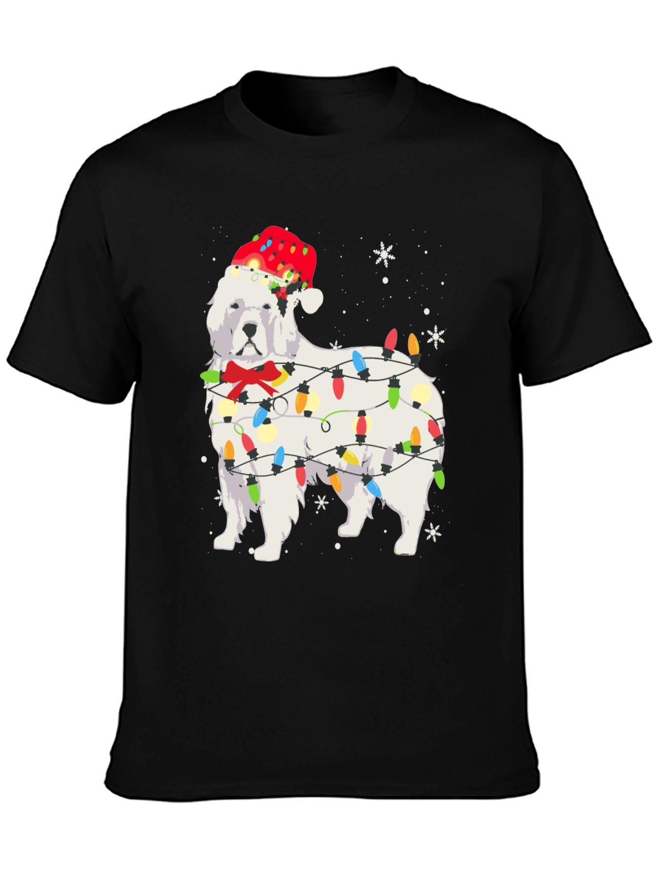 Festive Dog Christmas Lights T-Shirt - 3