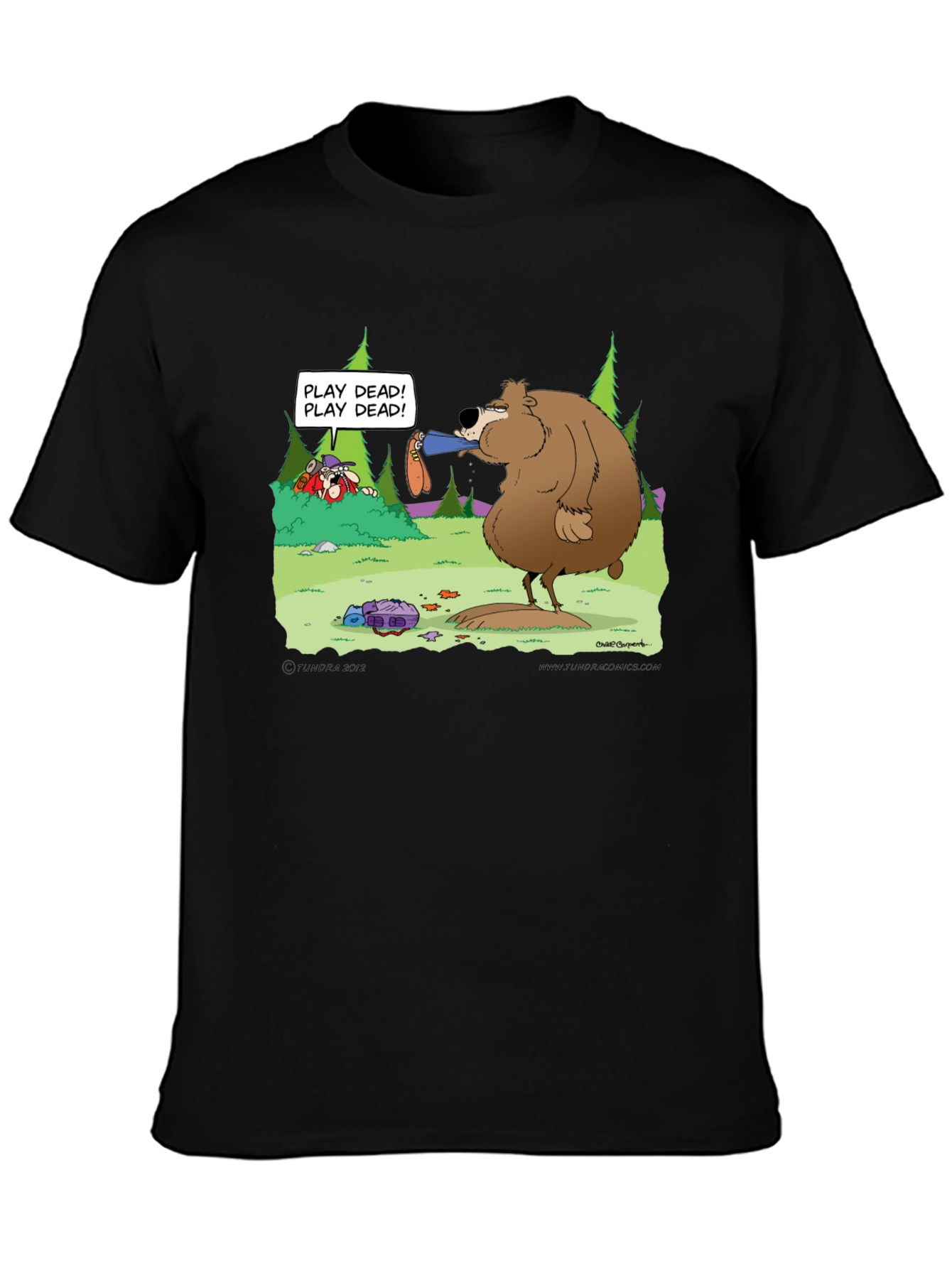 Black Play Dead Bear Graphic T-Shirt view 3