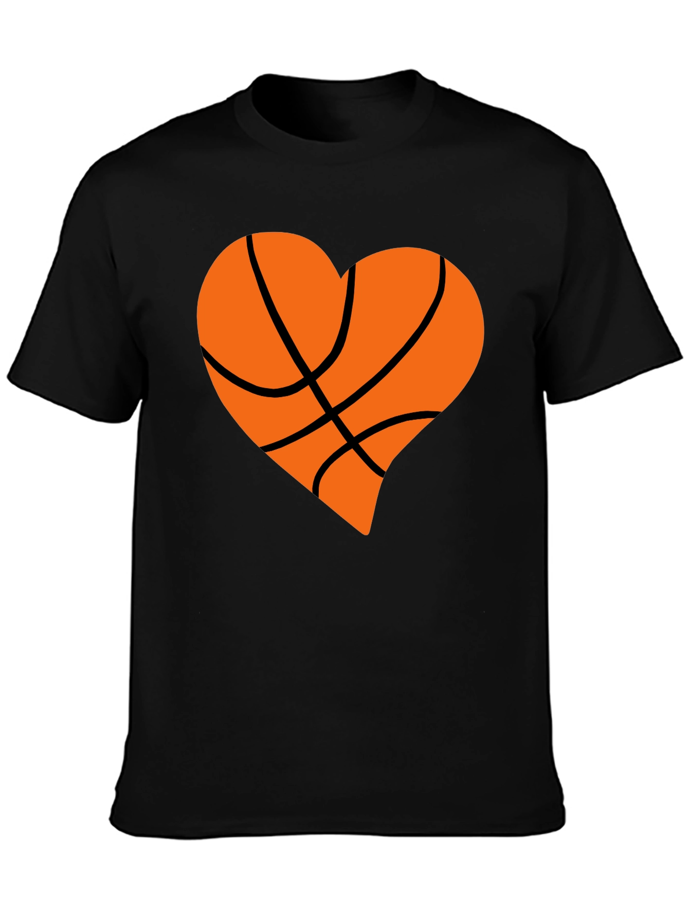 Basketball Heart Graphic Tee - Black - 3
