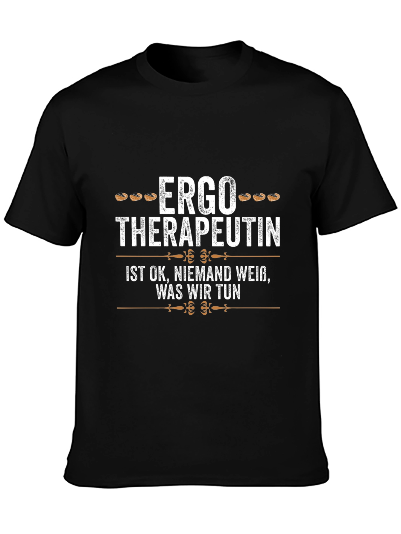 Black Ergo Therapeutin T-Shirt - Funny Occupational Therapy Tee view 3