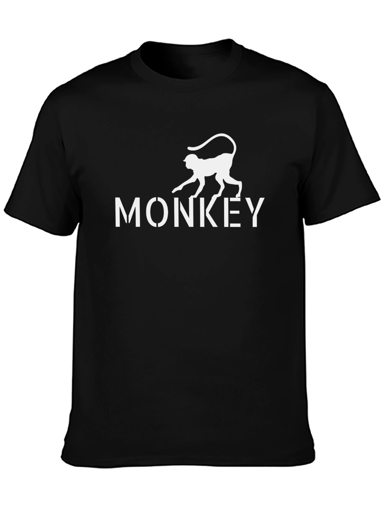 Black Monkey Graphic Tee - Men's Black Crewneck T-Shirt view 3