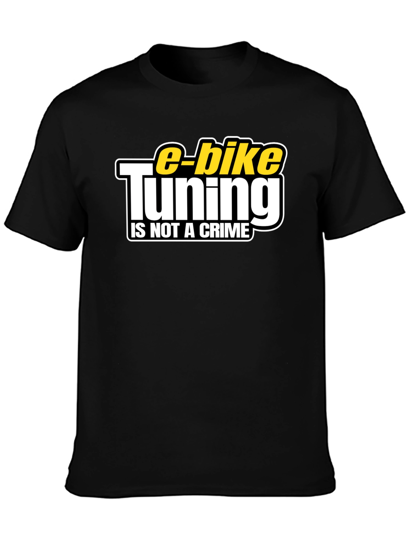 Black E-Bike Tuning Is Not a Crime Black T-Shirt view 3