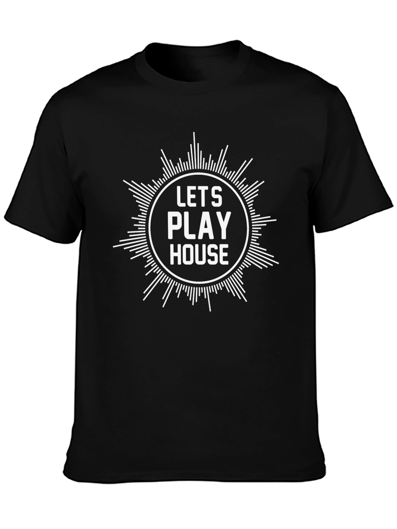 Black Lets Play House Black T-Shirt view 3