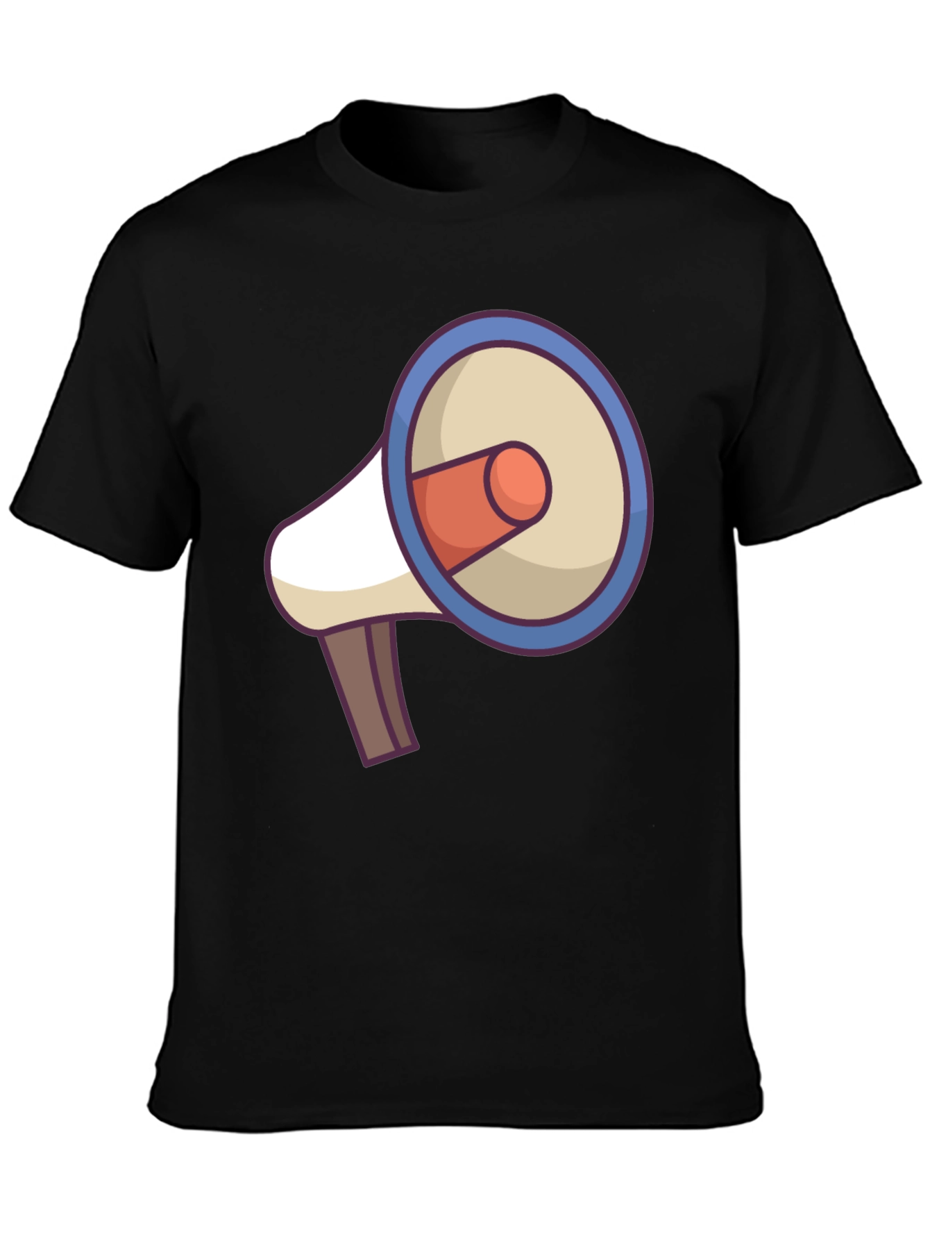 Black Megaphone Graphic Tee - Black view 3