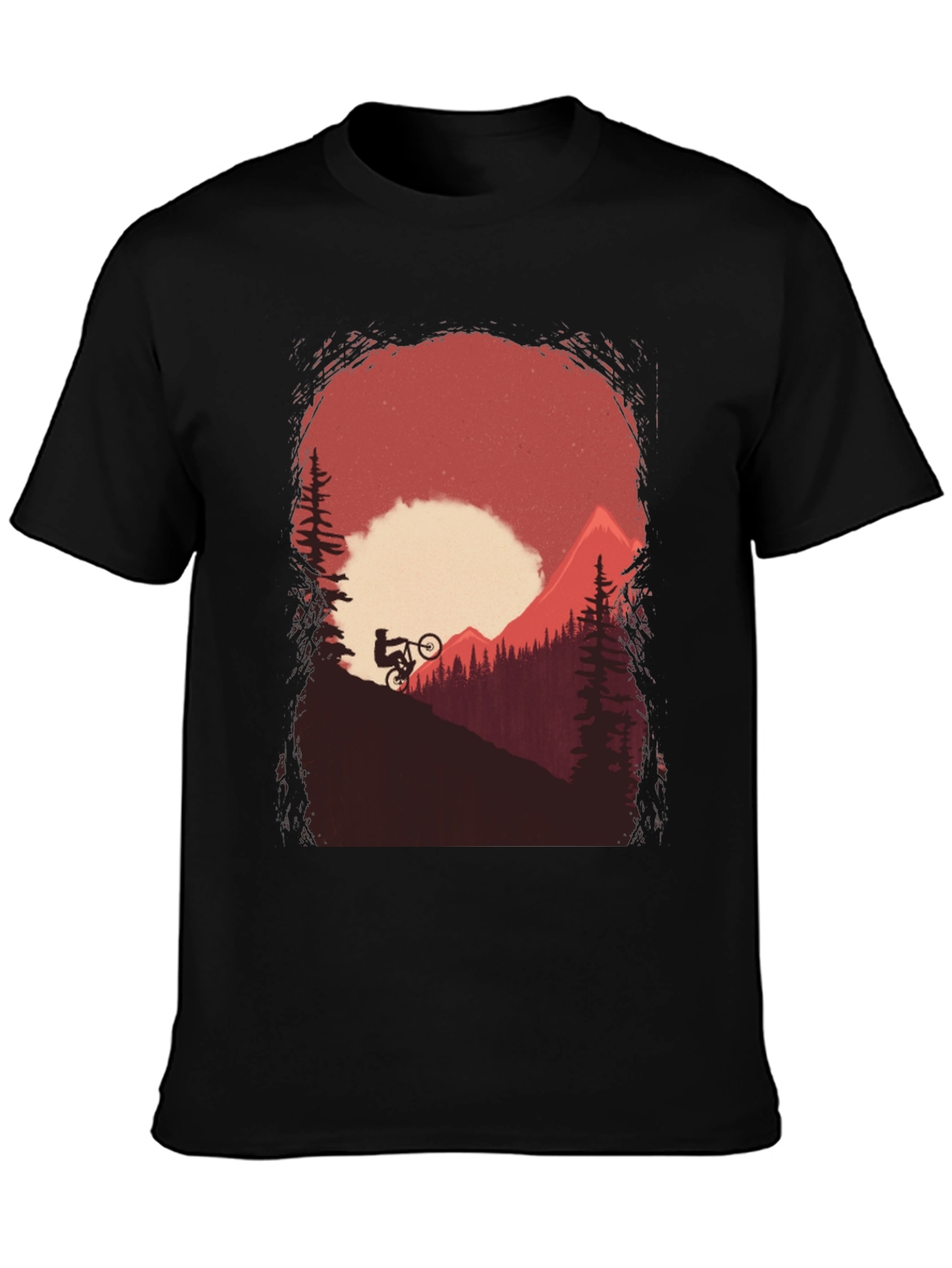 Black Mountain Biker Graphic Tee - Adventure Awaits view 3