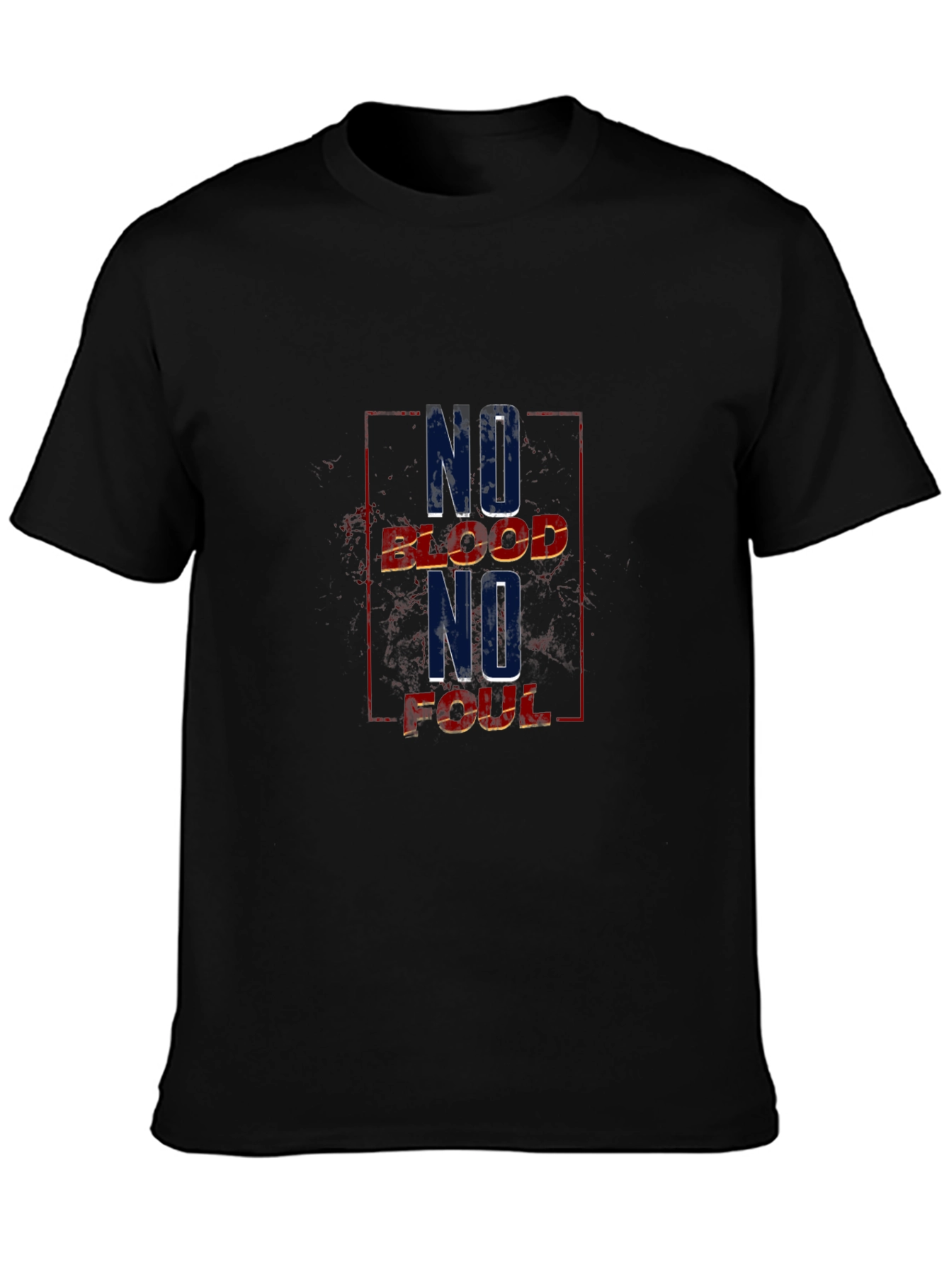 Black No Blood No Foul T-Shirt view 3