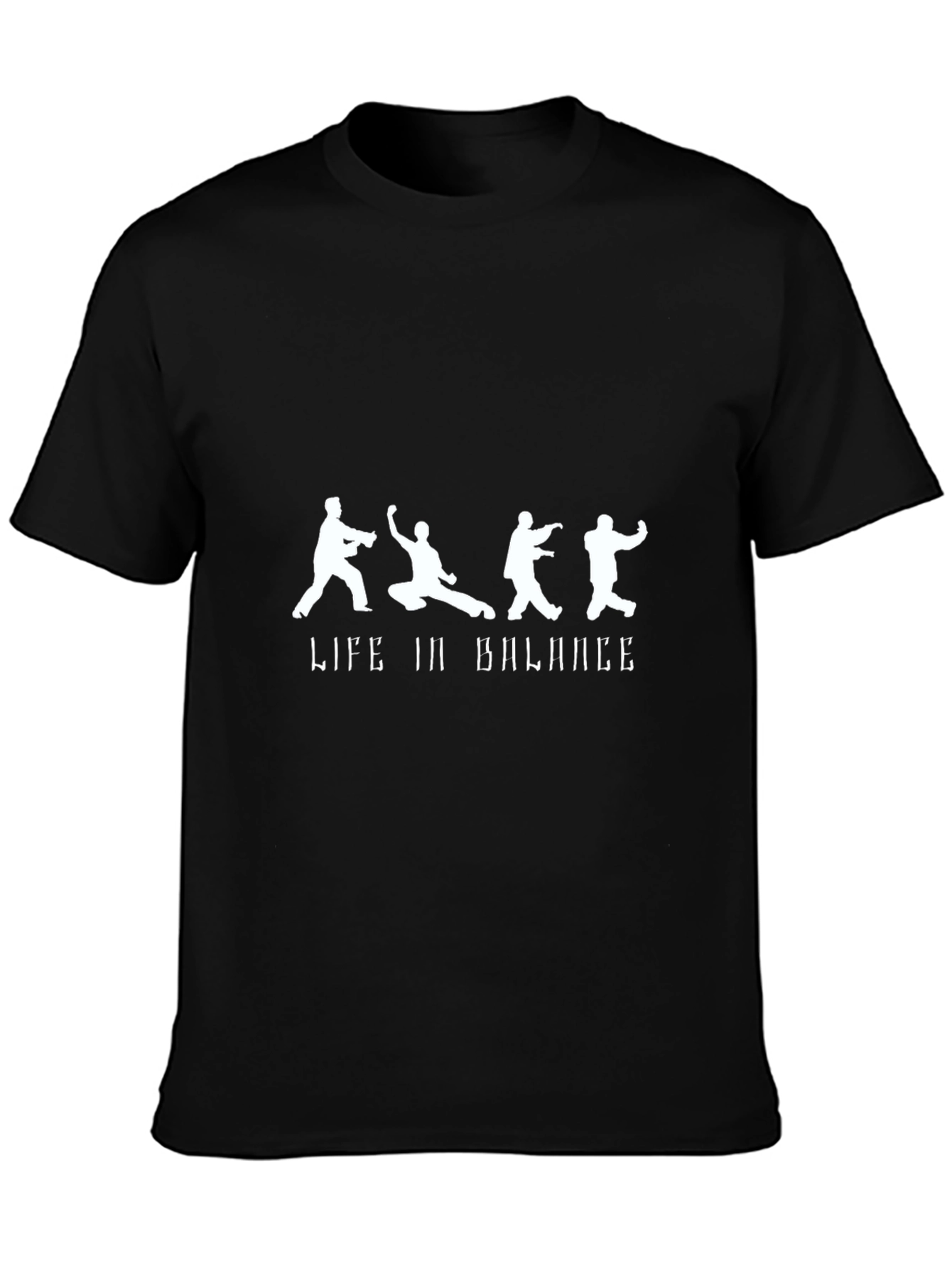 Black Life in Balance Black Graphic Tee view 3
