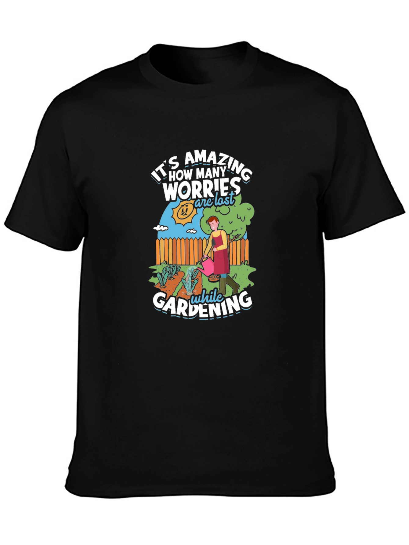 Black Gardening Worry-Free Graphic Tee view 3