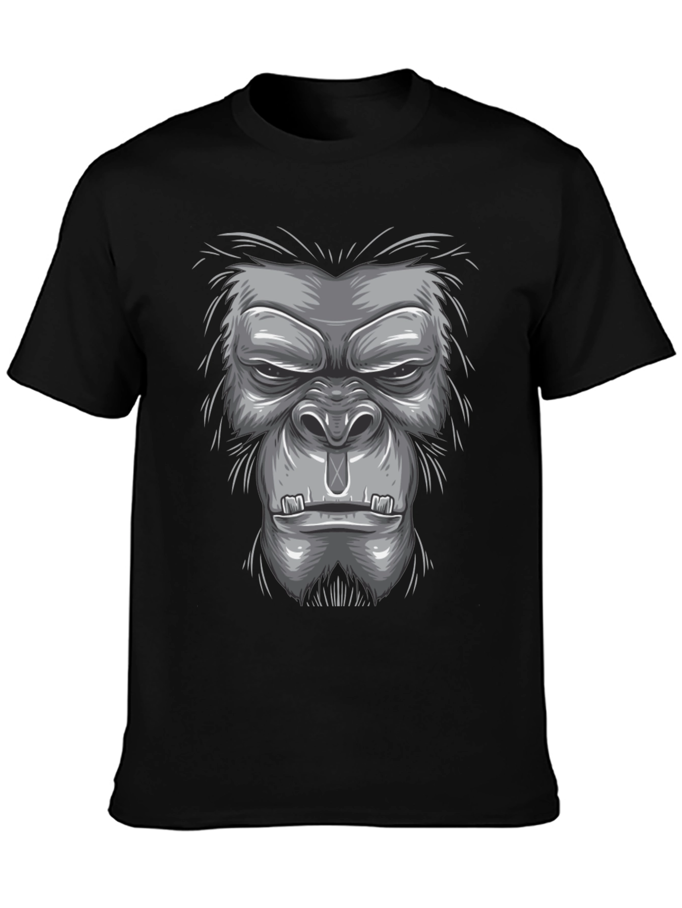 Black Gorilla Graphic Tee - Bold Animal Design view 3