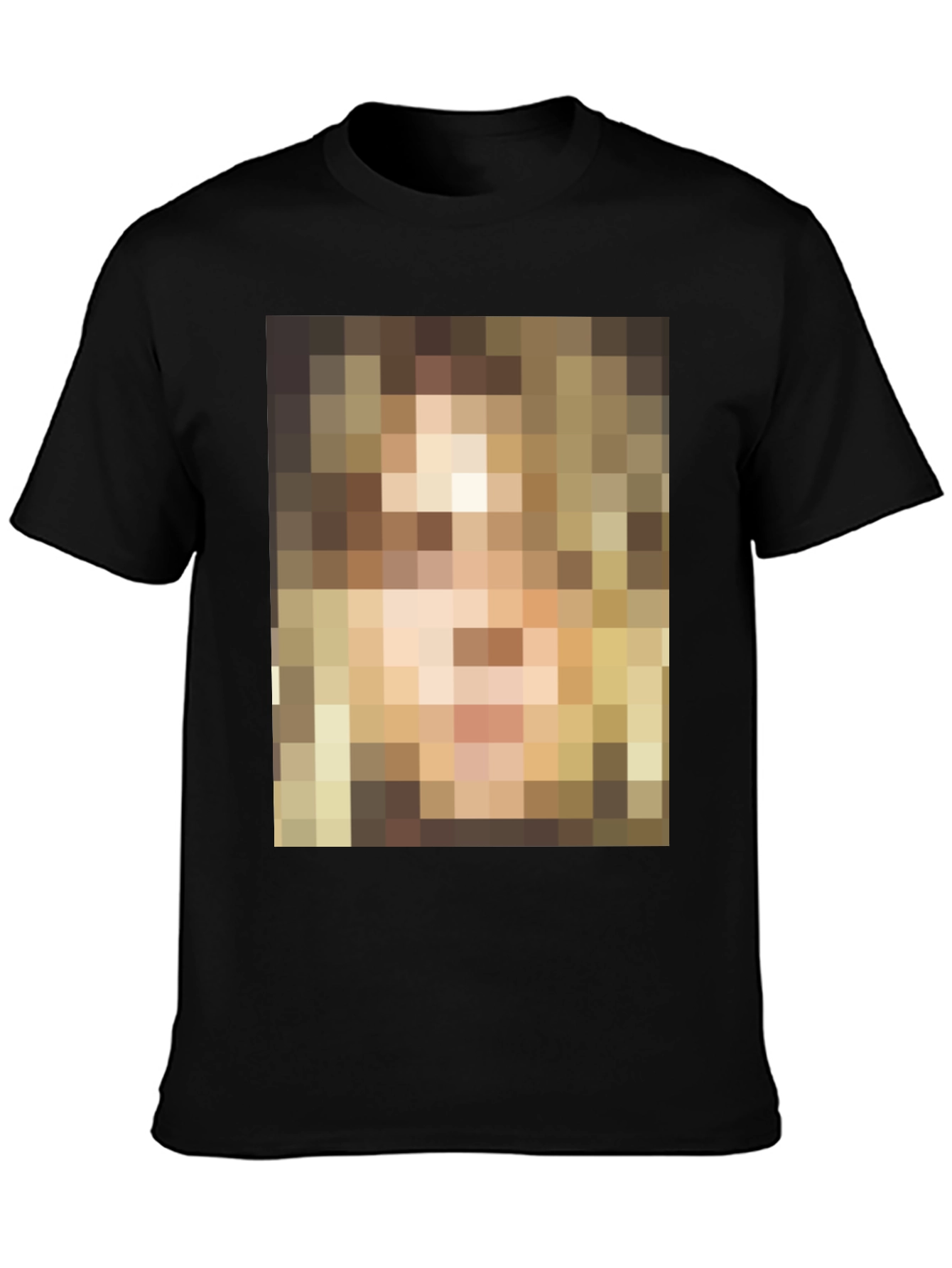 Black Men's Black Graphic T-Shirt view 3