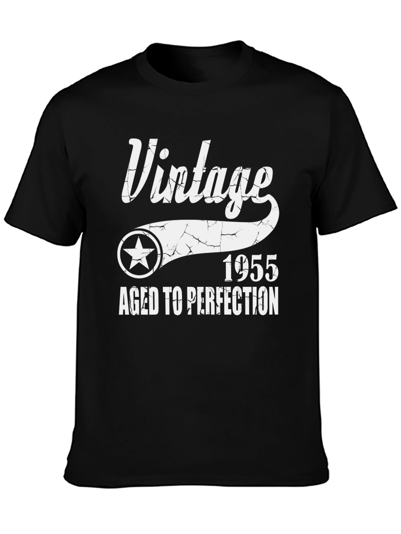 Black Vintage 1955 Aged to Perfection T-Shirt view 3