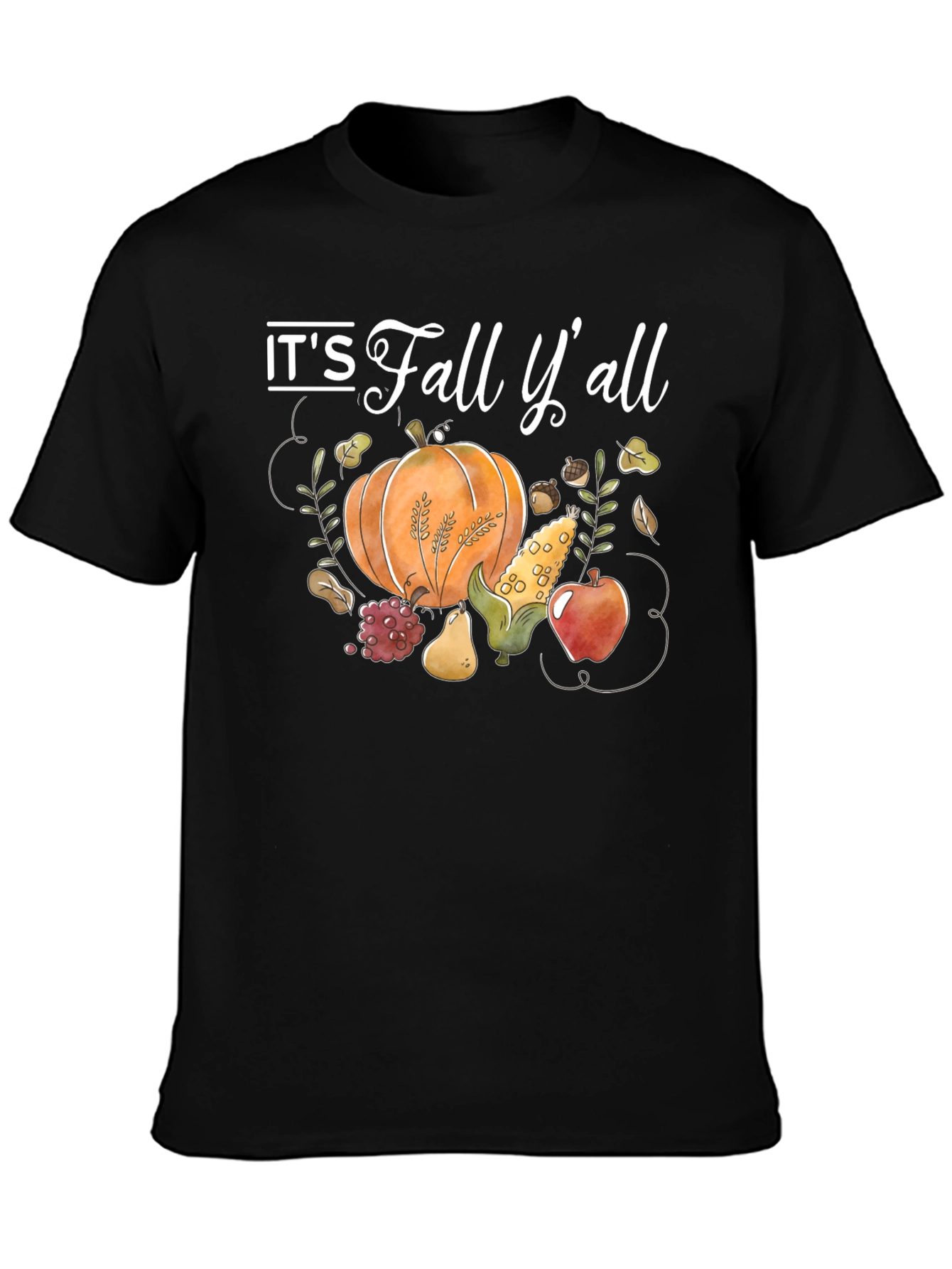 Black Fall Y'all T-Shirt view 3