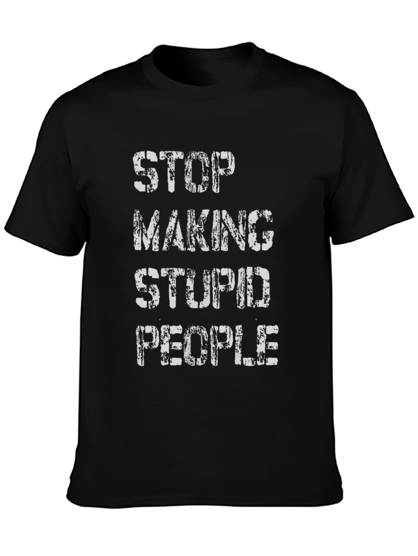 Black Stop Making Stupid People Graphic Tee - Black view 3