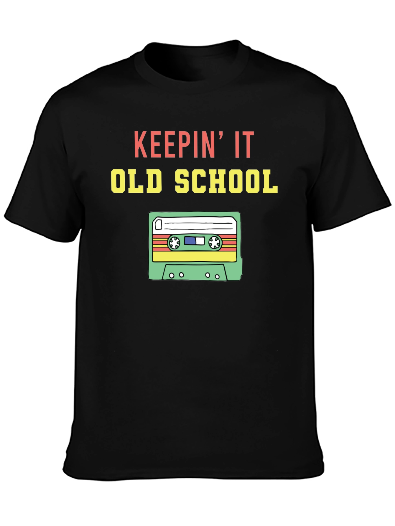 Black Keepin' it Old School Graphic T-Shirt view 3