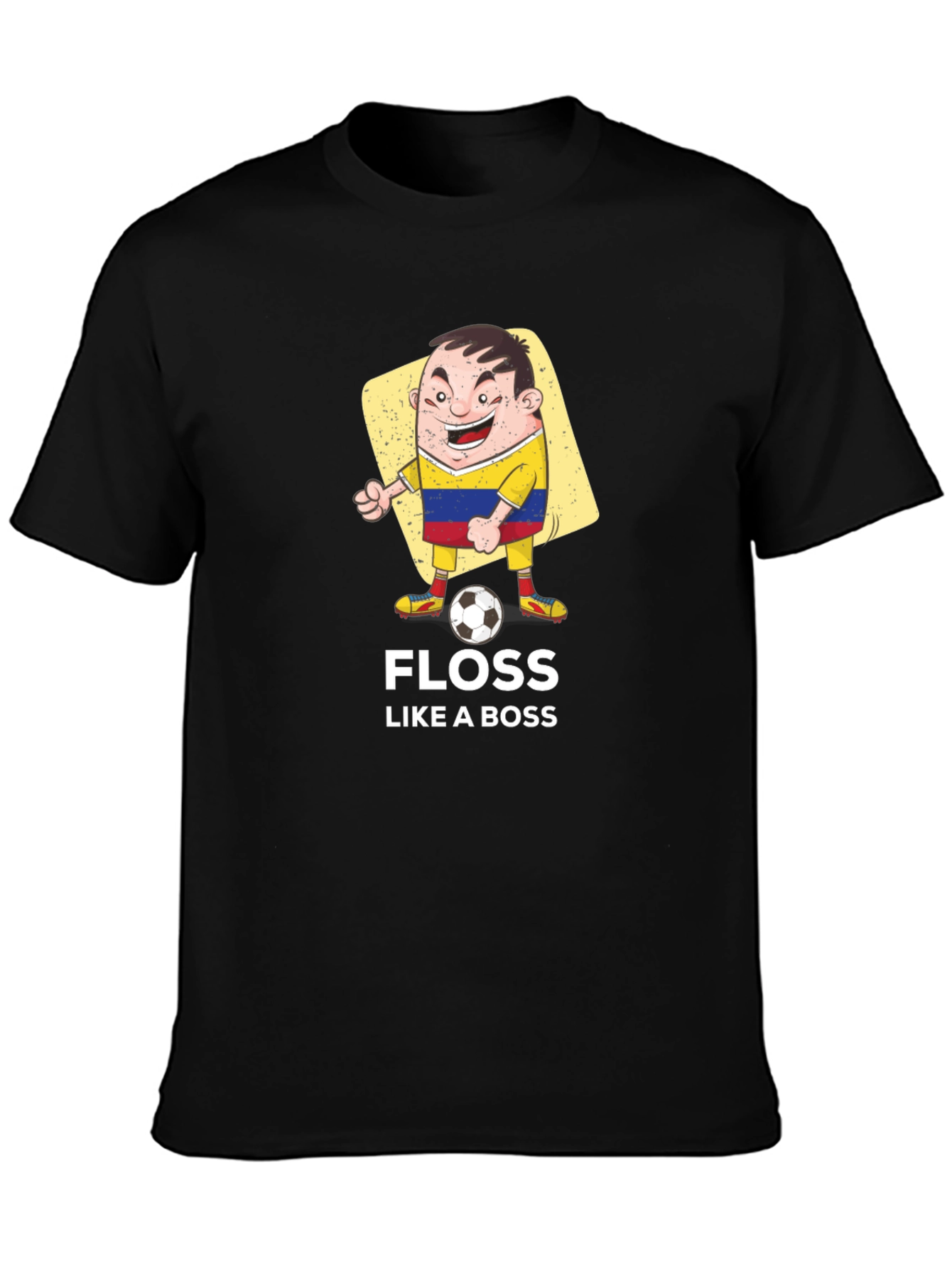Black Floss Like a Boss T-Shirt - Soccer Fan Tee view 3