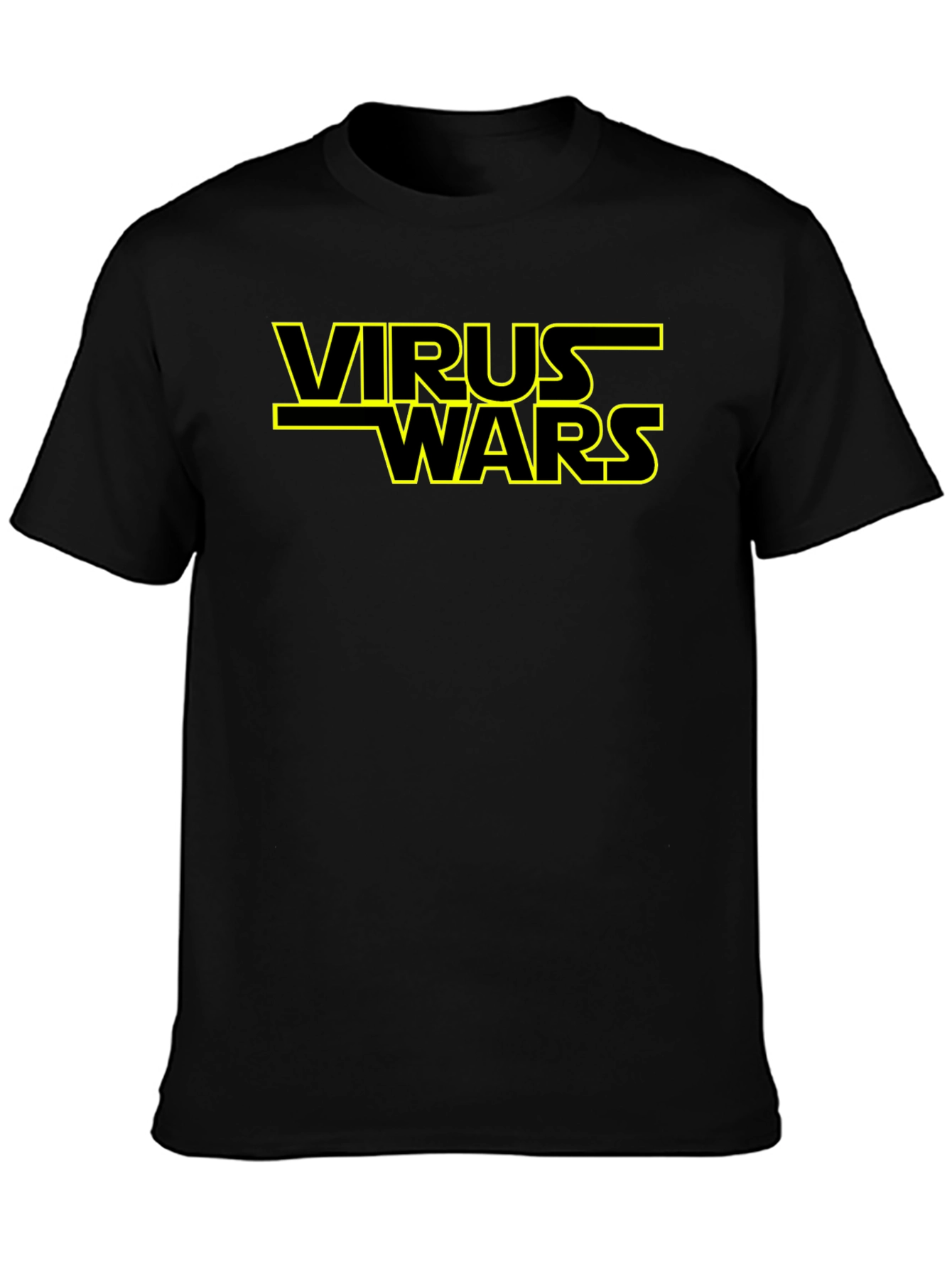 Black Virus Wars Graphic Tee - Novelty T-Shirt view 3