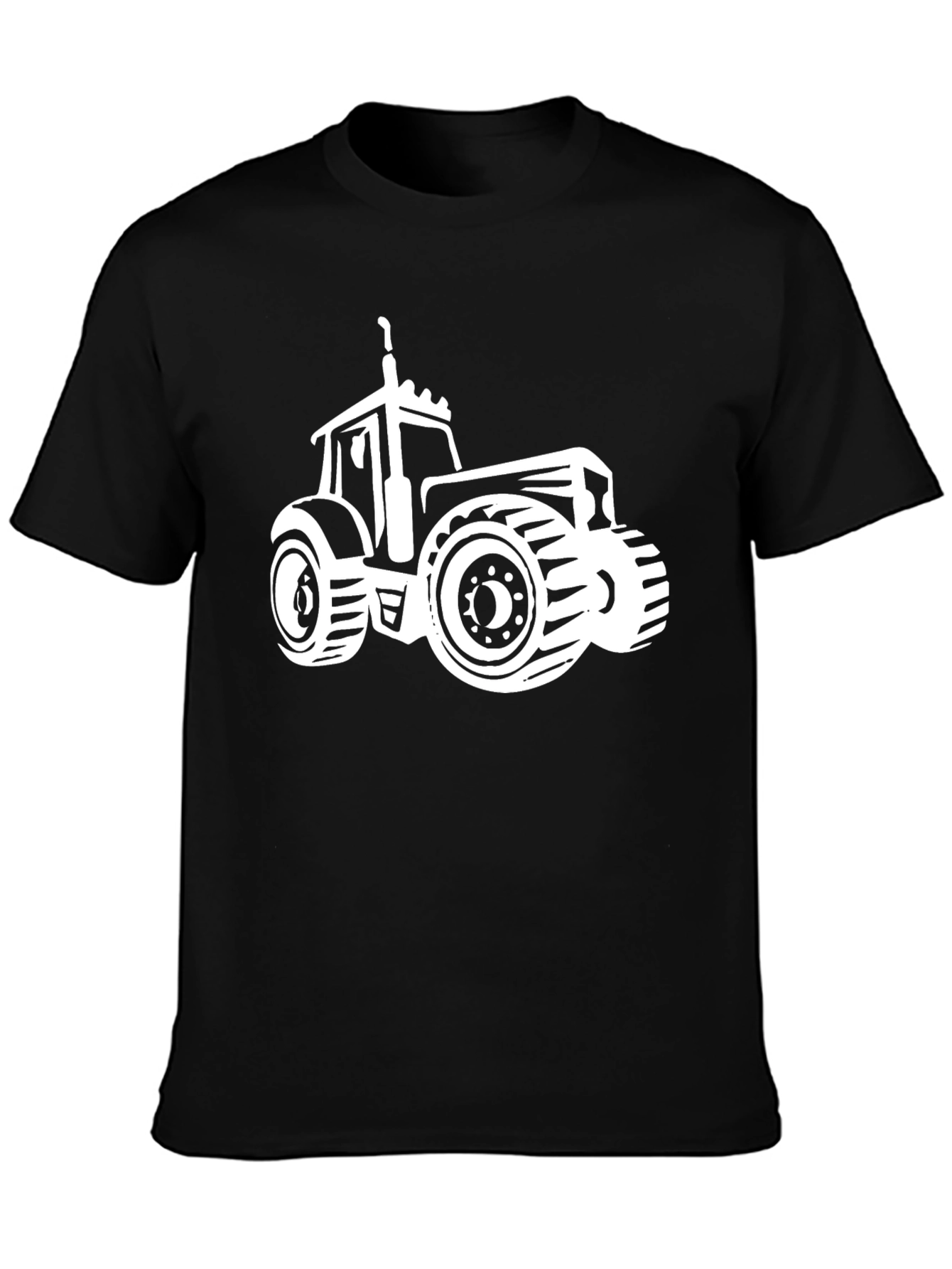 Black Tractor Graphic Tee - Black Cotton Farm Shirt view 3