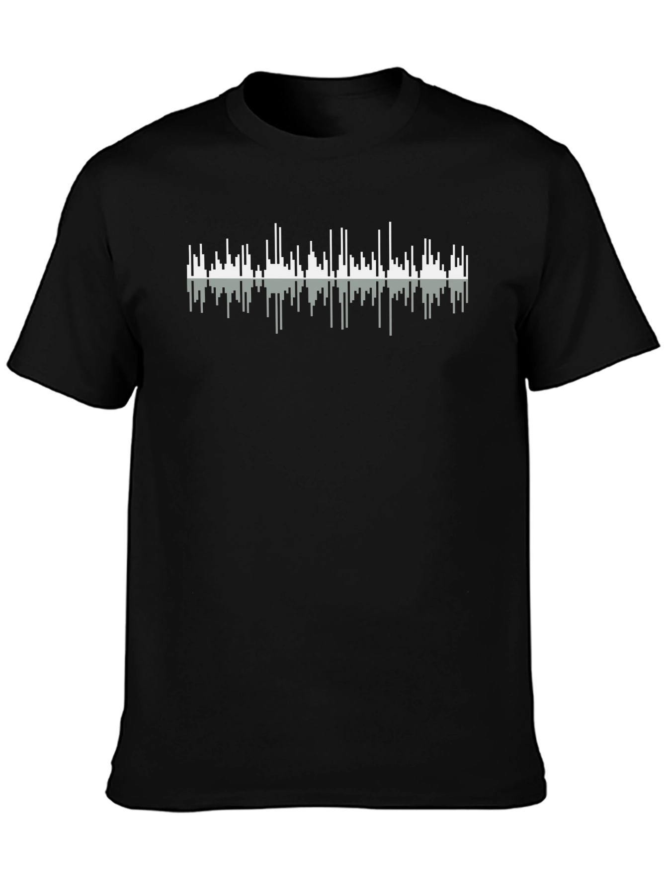 Black Sound Wave Graphic Tee - Men's Black T-Shirt view 3