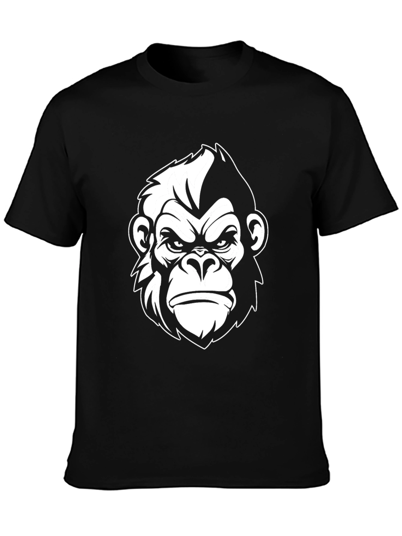 Black Cool Gorilla Graphic Tee - Black view 3