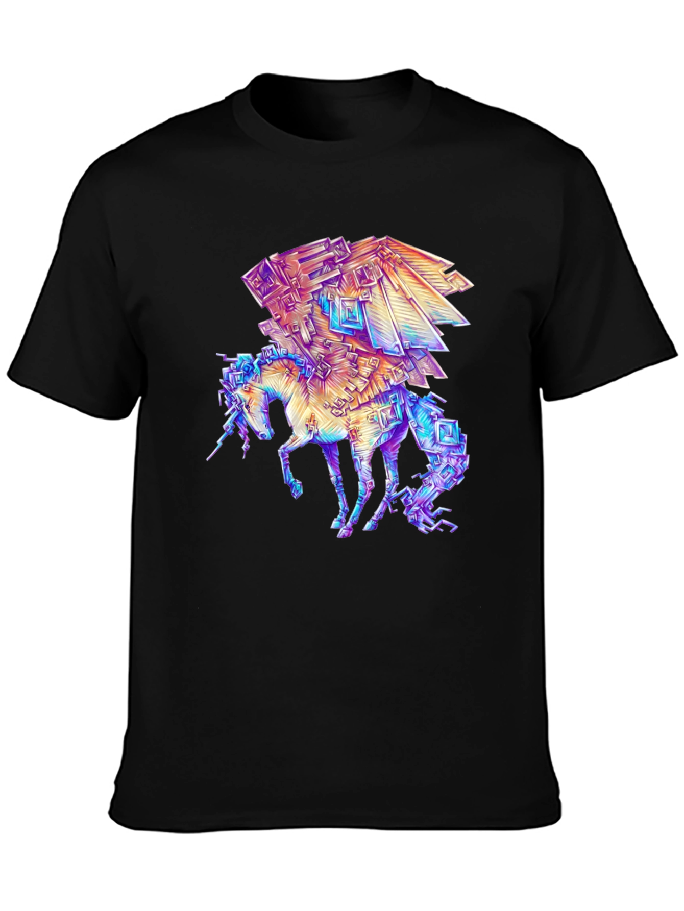 Black Crystal Unicorn Graphic Tee view 3
