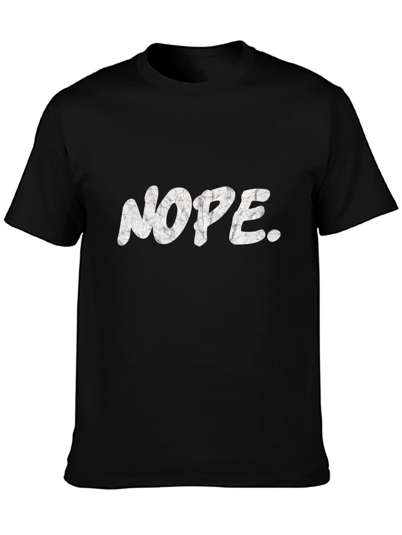 Black Nope Graphic Tee - Unisex Black T-Shirt view 3