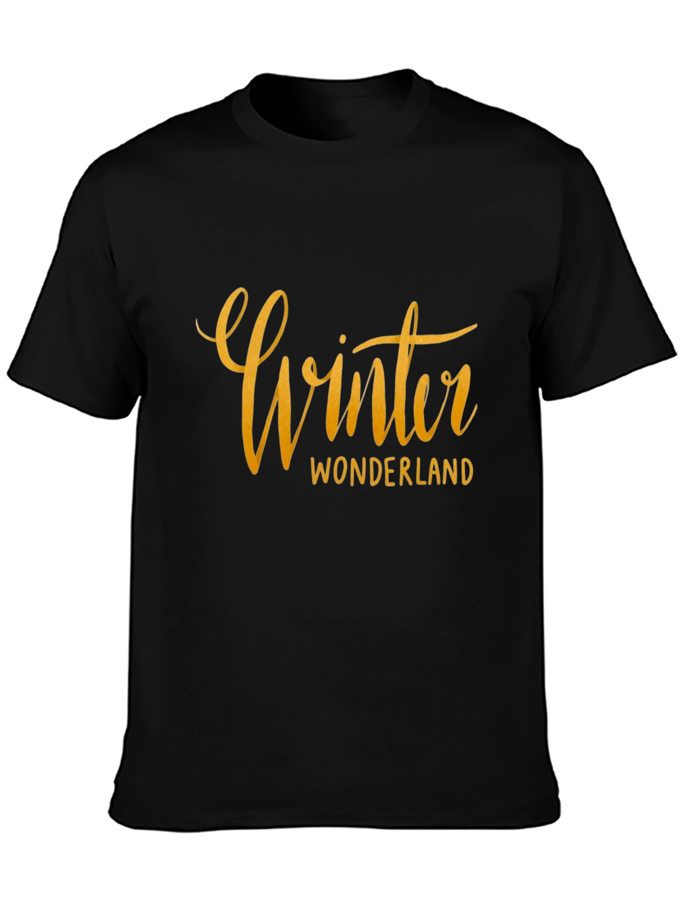 Black Winter Wonderland Black T-Shirt view 3