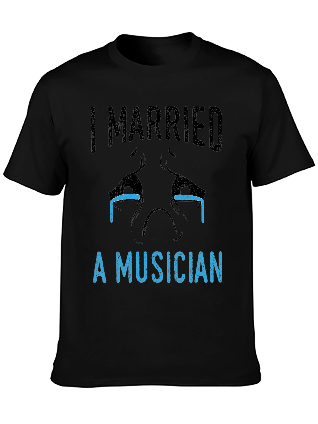 Black I Married A Musician Graphic T-Shirt view 3