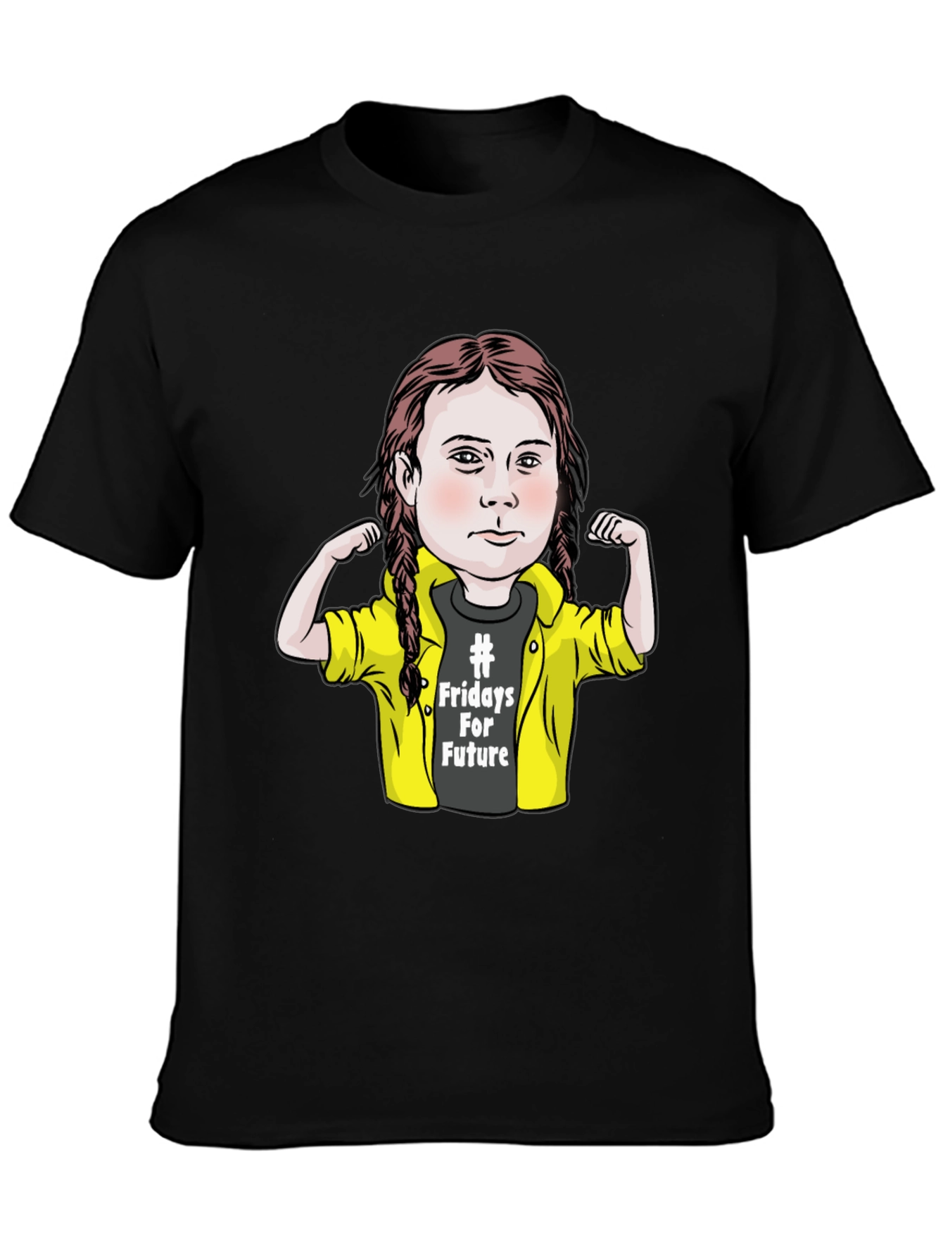 Fridays for Future T-Shirt - Greta Thunberg Cartoon Graphic Tee - 3