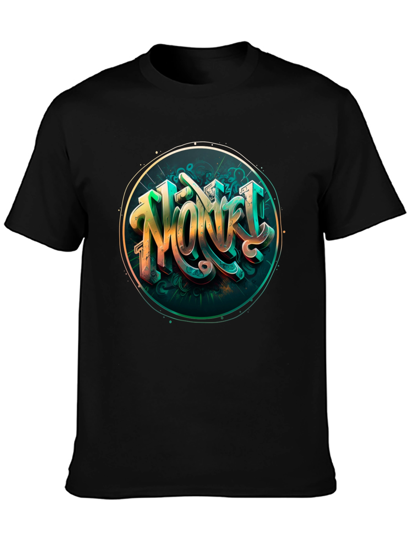Black Novelty Graphic Tee - Unique Design view 3