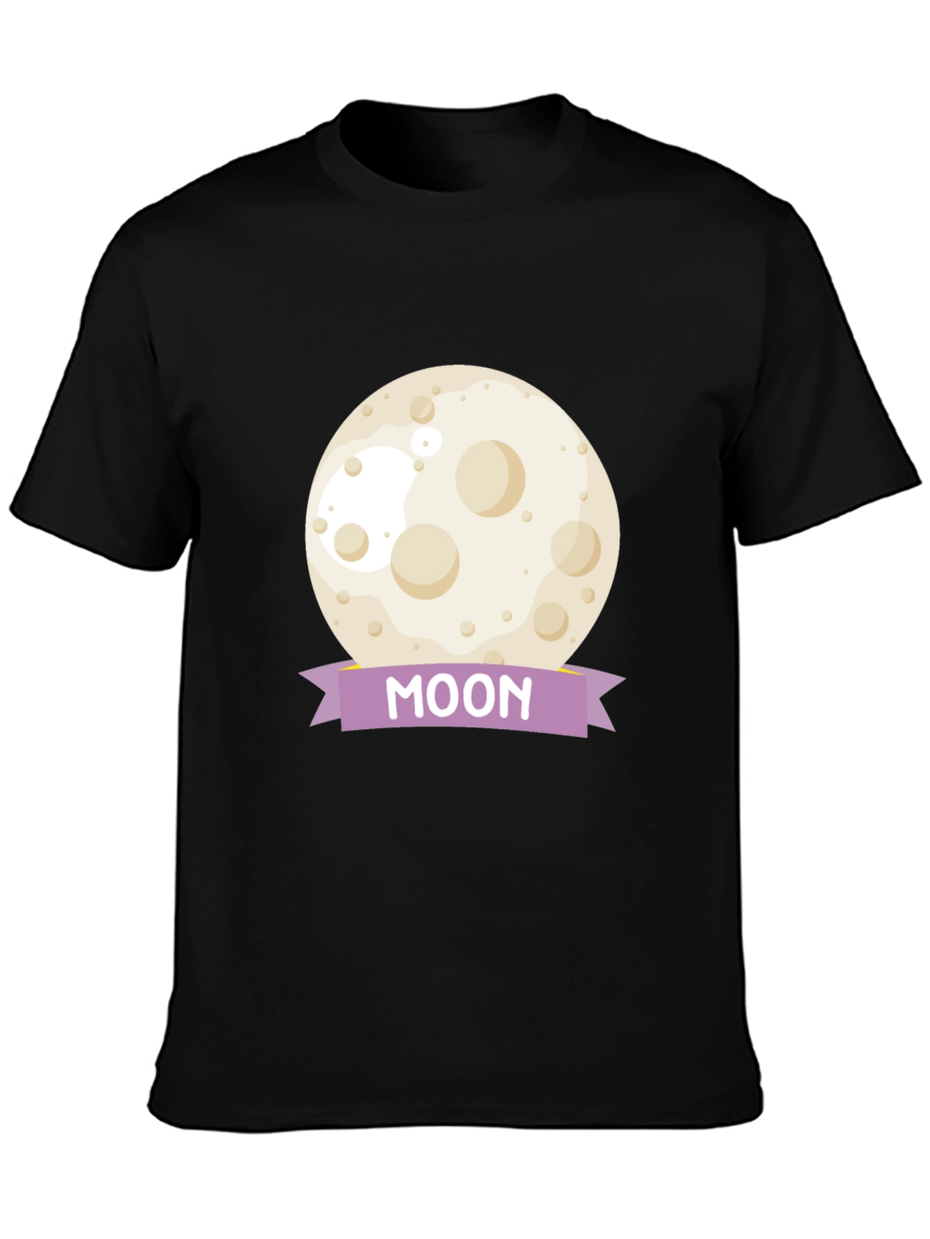 Black Moon Graphic Tee - Black Cotton Casual T-Shirt view 3