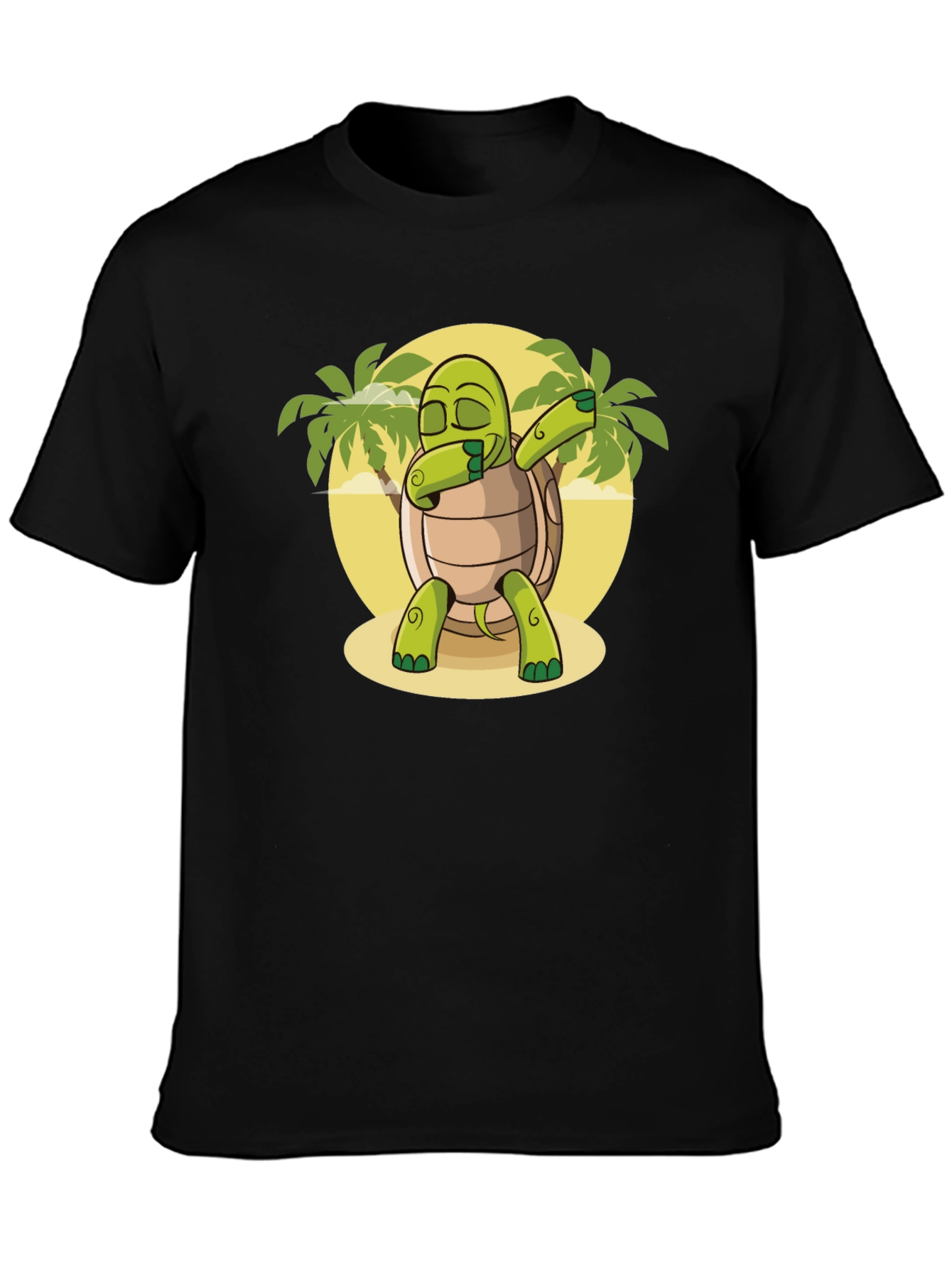 Black Dabbing Turtle T-Shirt: Fun & Unique Graphic Tee view 3