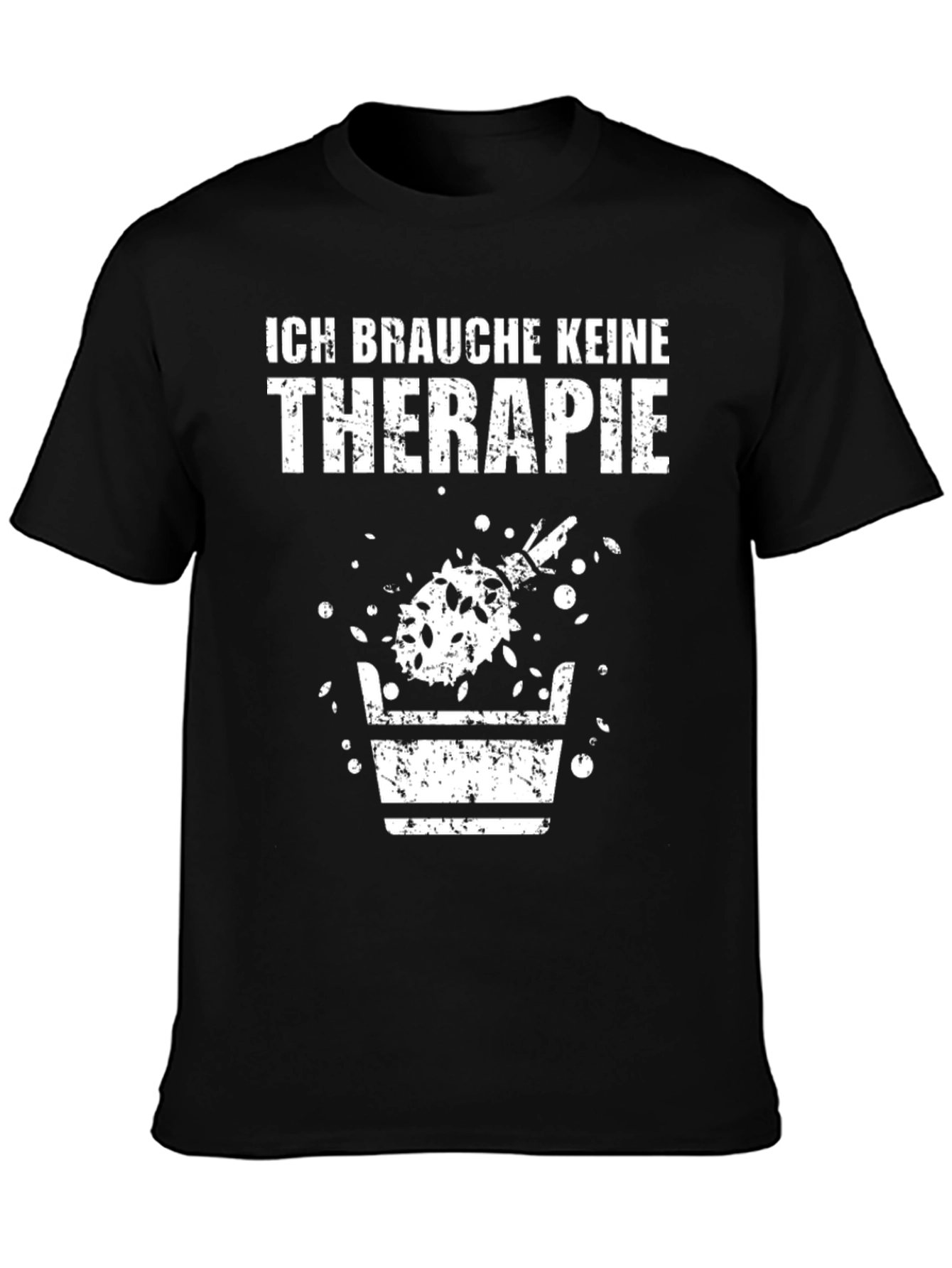 Black No Therapy T-Shirt - Beer Lover Graphic Tee view 3