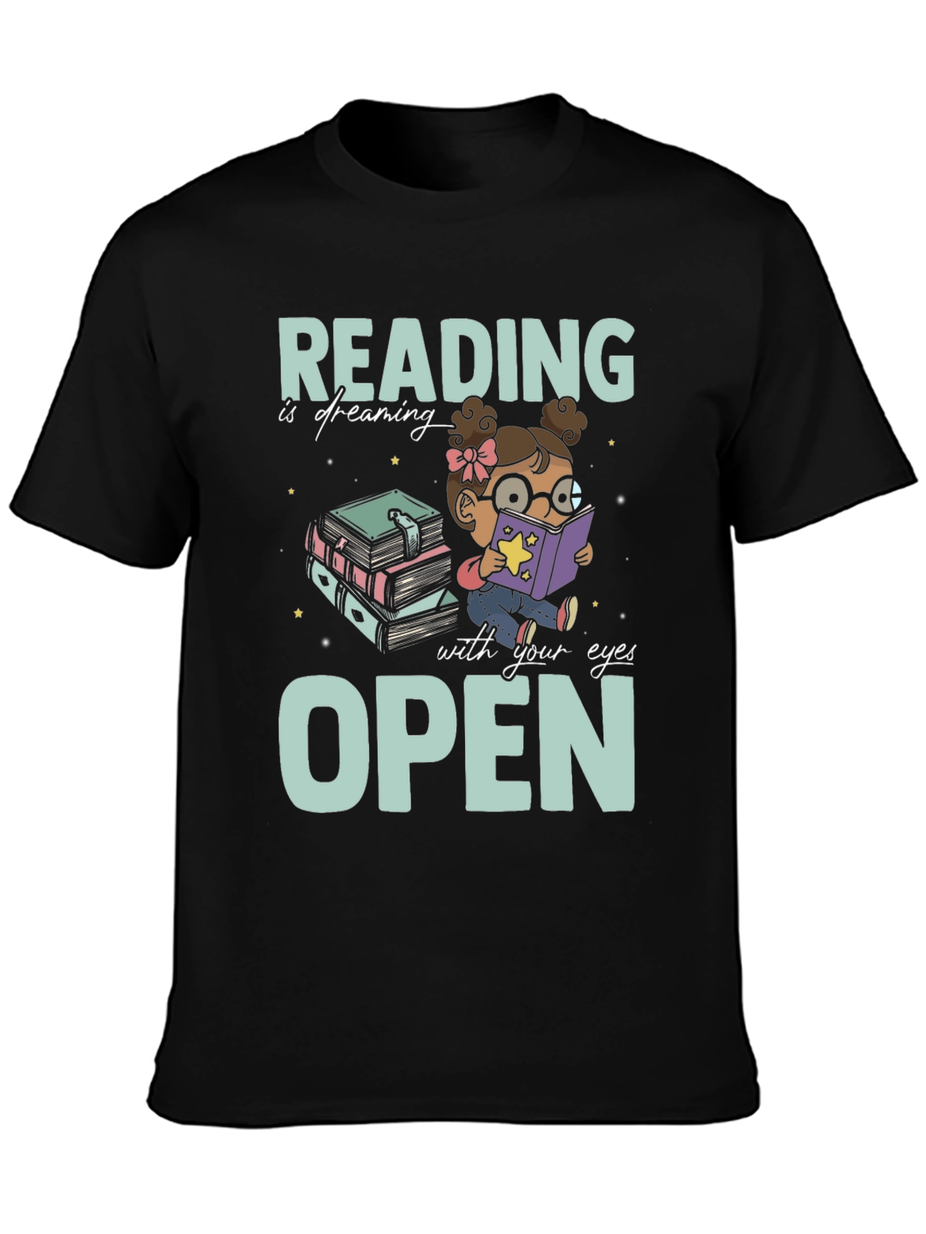 Black Reading Is Dreaming T-Shirt view 3