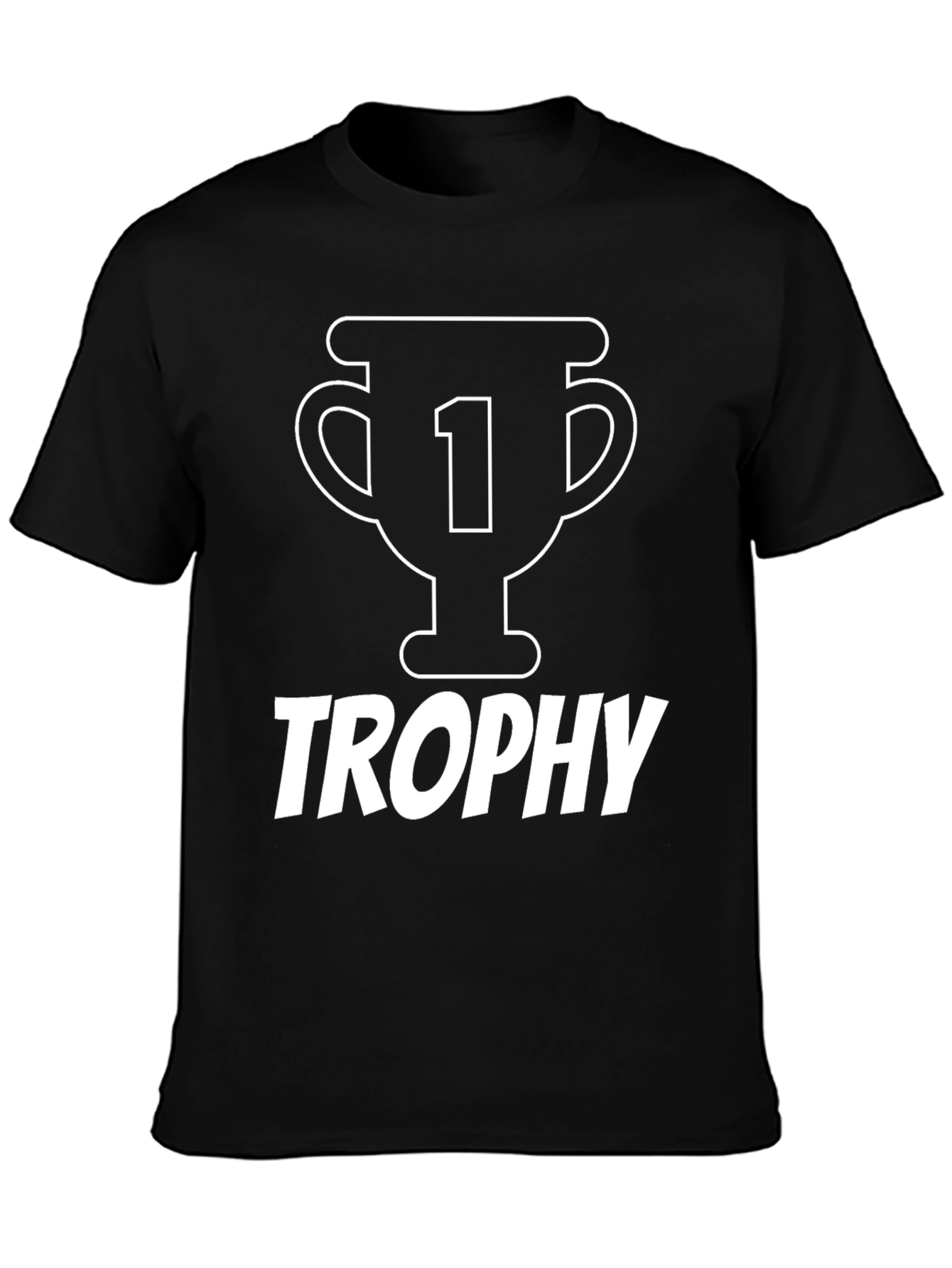Black Trophy Graphic Tee - Number One Fan Shirt view 3