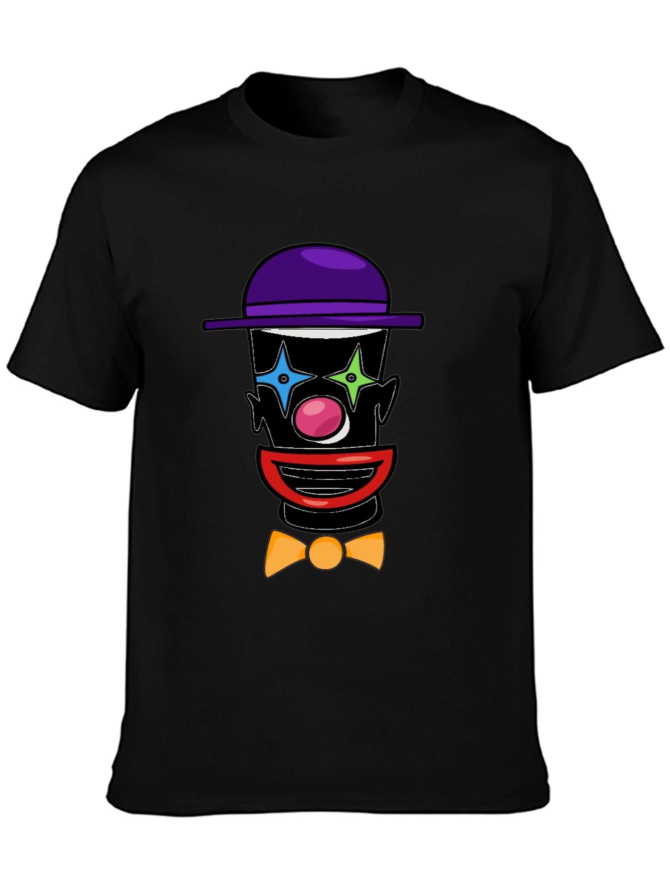 Black Clown Face Graphic Tee - Fun & Unique Design view 3