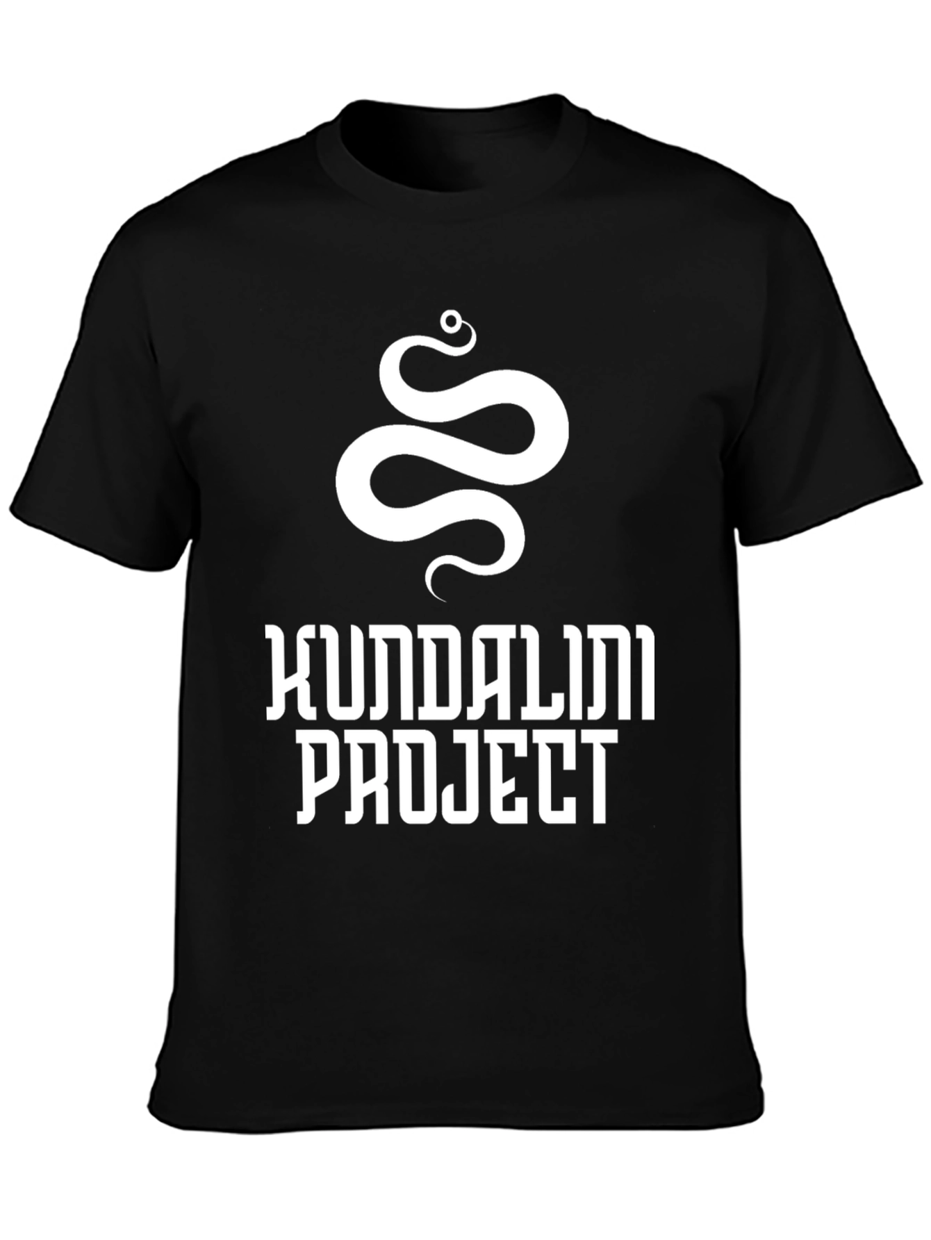 Black Kundalini Project T-Shirt - Unique Snake Design view 3
