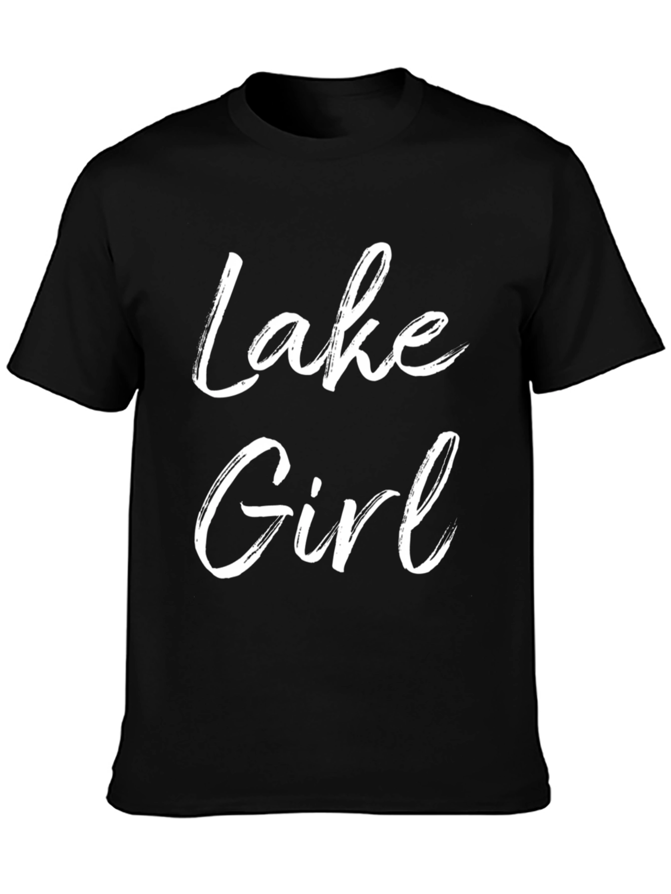 Black Lake Girl Graphic T-Shirt - Black view 3